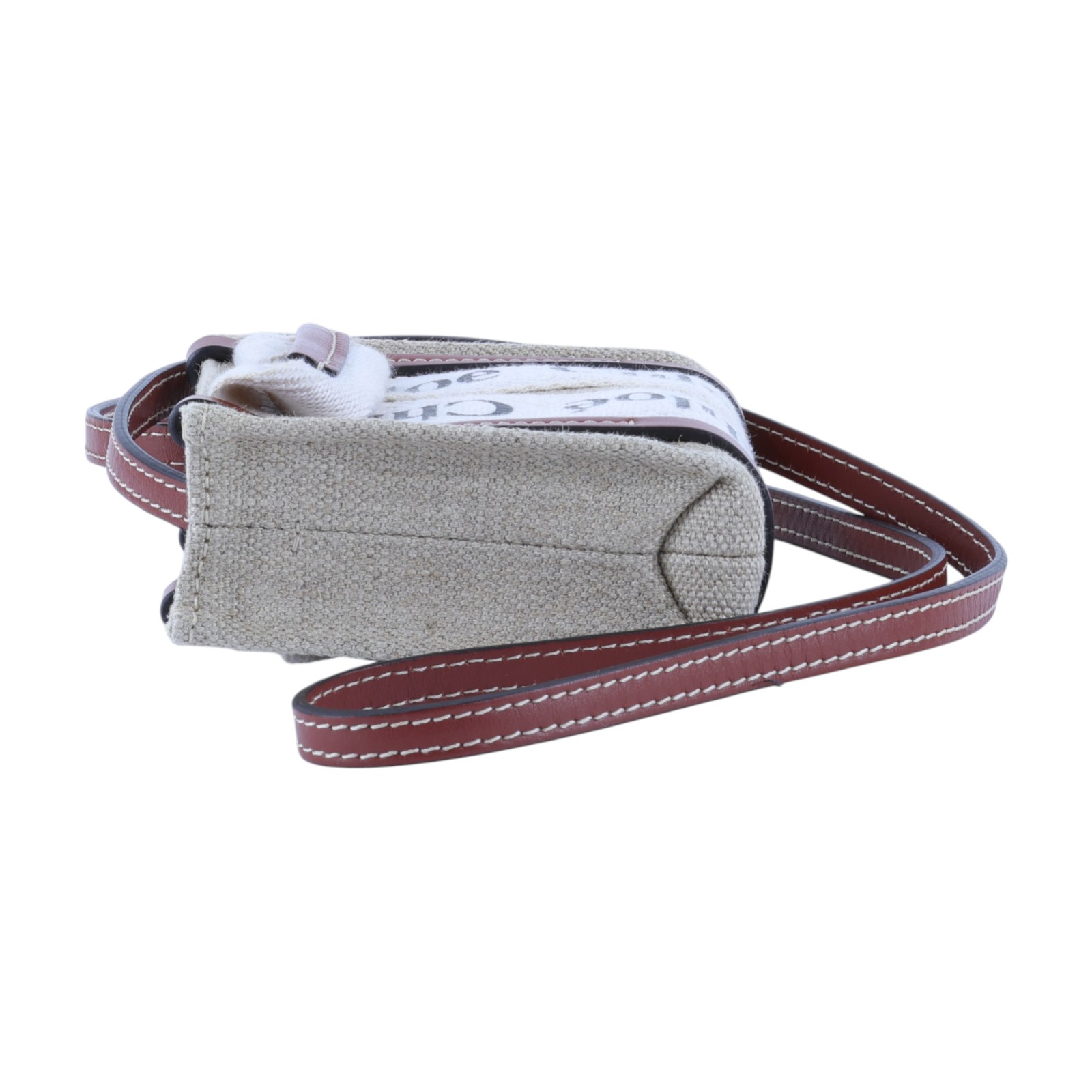 蔻依 CHLOE Nano Woody 手提包 CHC22AP235I2690U 白帆布WOODY NANO 防塵袋/保書