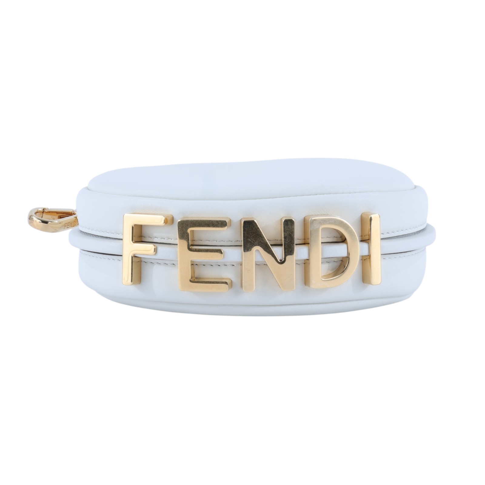 芬迪 FENDI Fendigraphy 超迷你 皮革 吊飾 7AS089A5DY 奶油白ENDIGRAPHY NANO 防塵袋