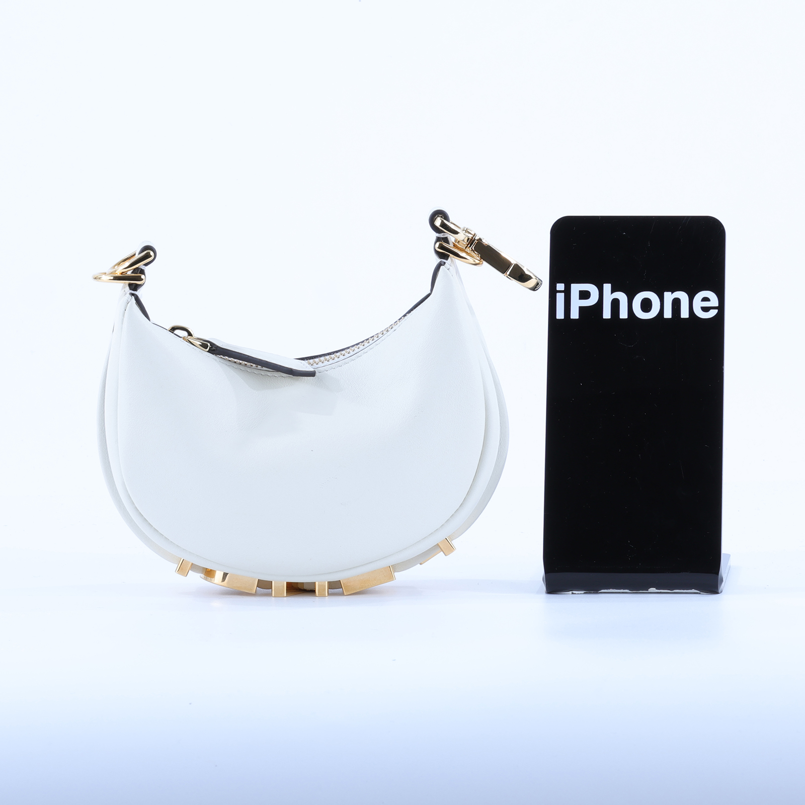 芬迪 FENDI Fendigraphy 超迷你 皮革 吊飾 7AS089A5DY 奶油白ENDIGRAPHY NANO 防塵袋