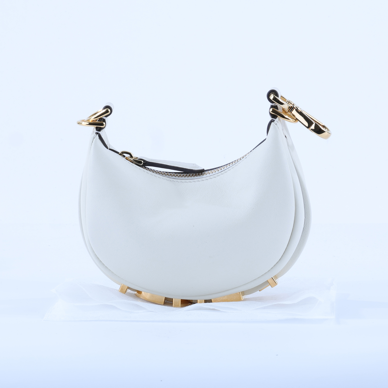 芬迪 FENDI Fendigraphy 超迷你 皮革 吊飾 7AS089A5DY 奶油白ENDIGRAPHY NANO 防塵袋