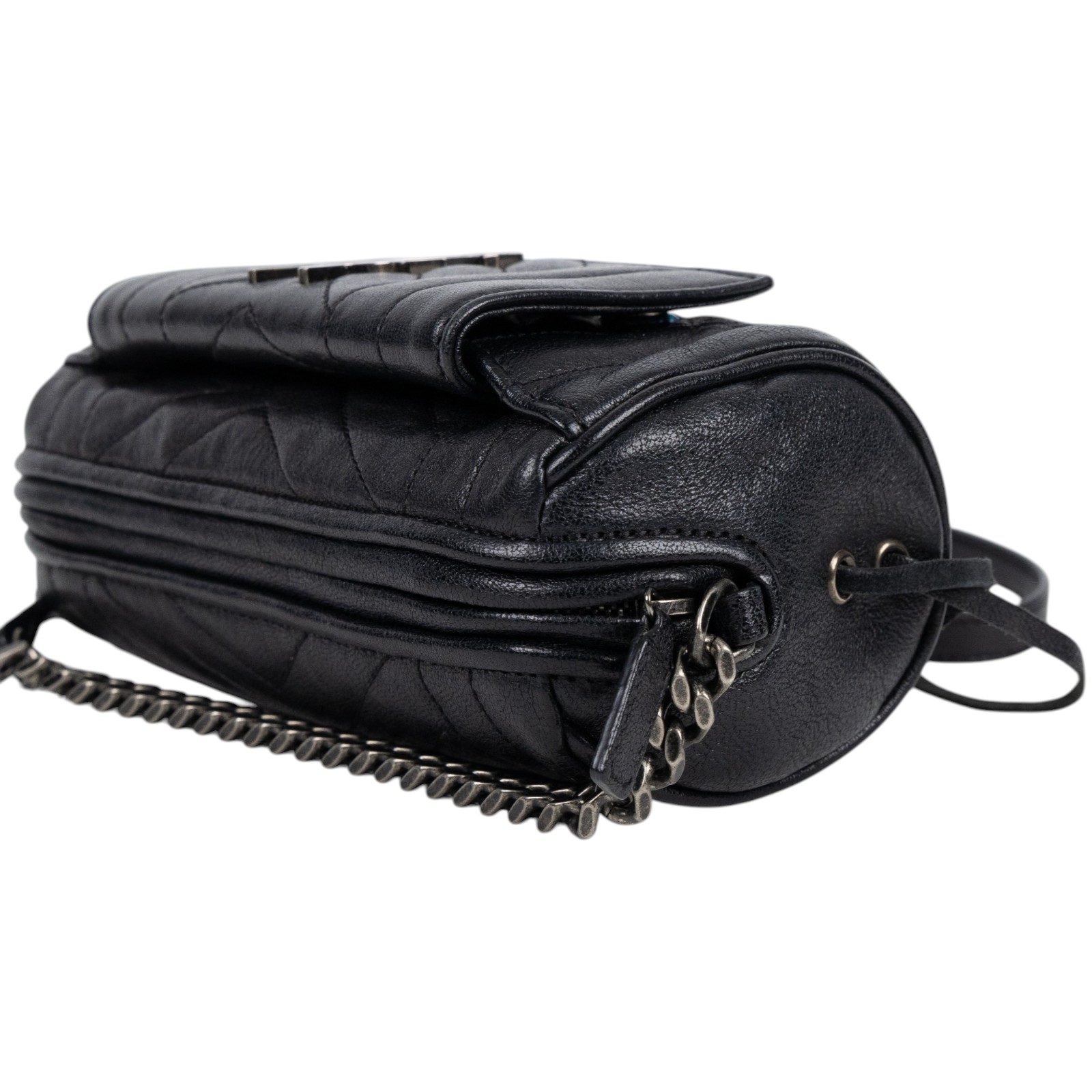 聖羅蘭 YSL SAINT LAURENT East West Rider Bag 肩背包  黑相機包 防塵袋