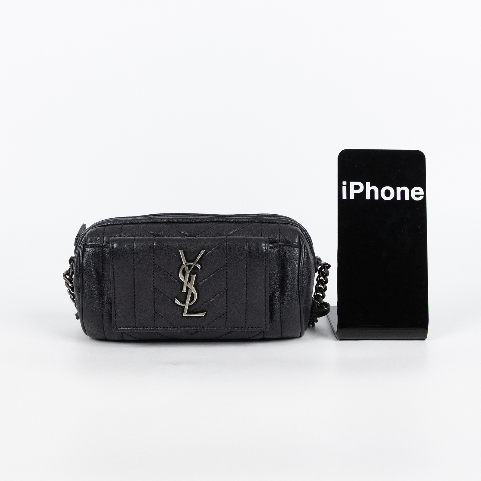 聖羅蘭 YSL SAINT LAURENT East West Rider Bag 肩背包  黑相機包 防塵袋