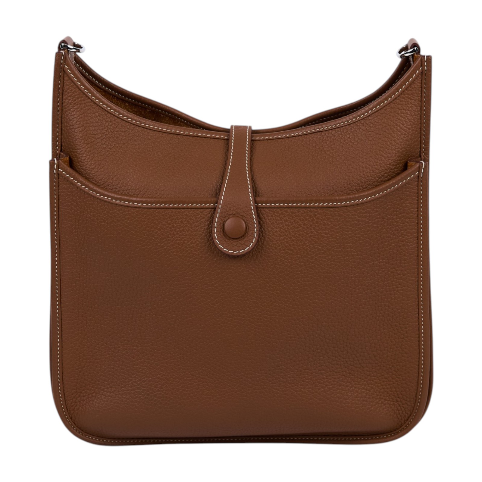 愛馬仕 Hermes Evelyne Bag 伊芙琳包 29 馬蹄型 EV29 B刻 金棕EVELYNE29 防塵袋/背帶