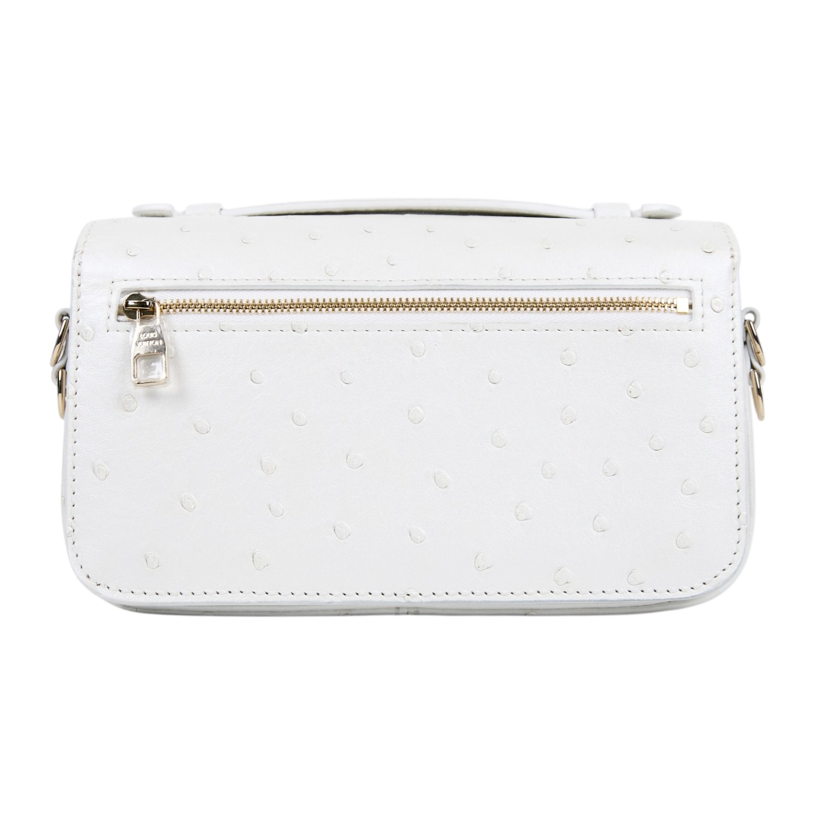 路易威登 LOUIS VUITTON Pochette Métis East West 郵差包 單肩包 斜背包 鴕鳥皮   原廠盒子/防塵袋/背帶/鍊帶