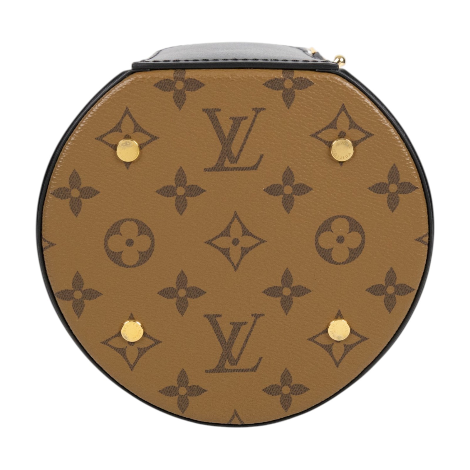 路易威登 LOUIS VUITTON Cannes 化妝箱 肩背 手提包 塗層帆布 M43986 原花雙色CANNES圓筒包 無附屬品