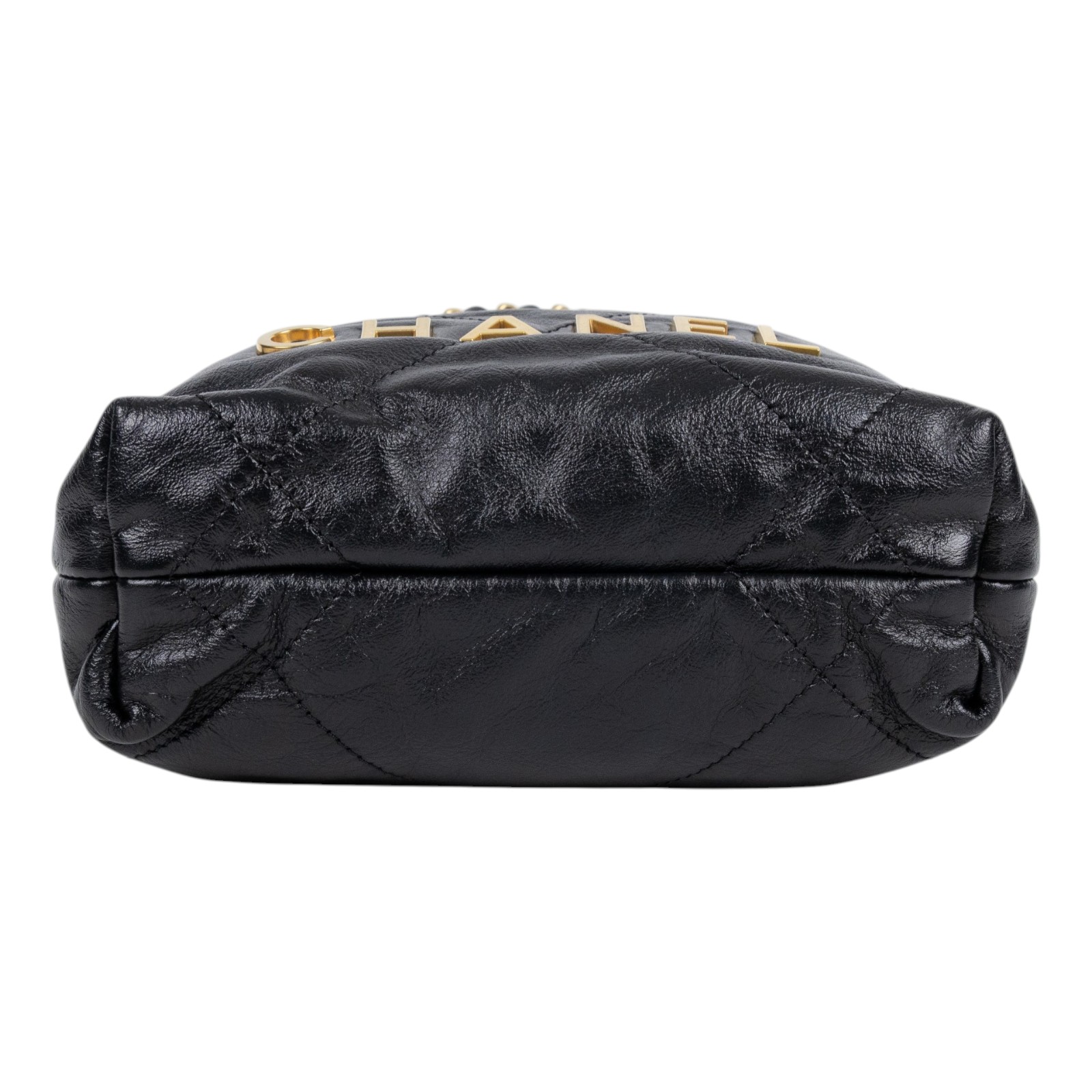 香奈兒 CHANEL 22 迷你 束口包 AS3980 晶片款 黑金小牛皮22包 MINI 新版 原廠盒子/防塵袋