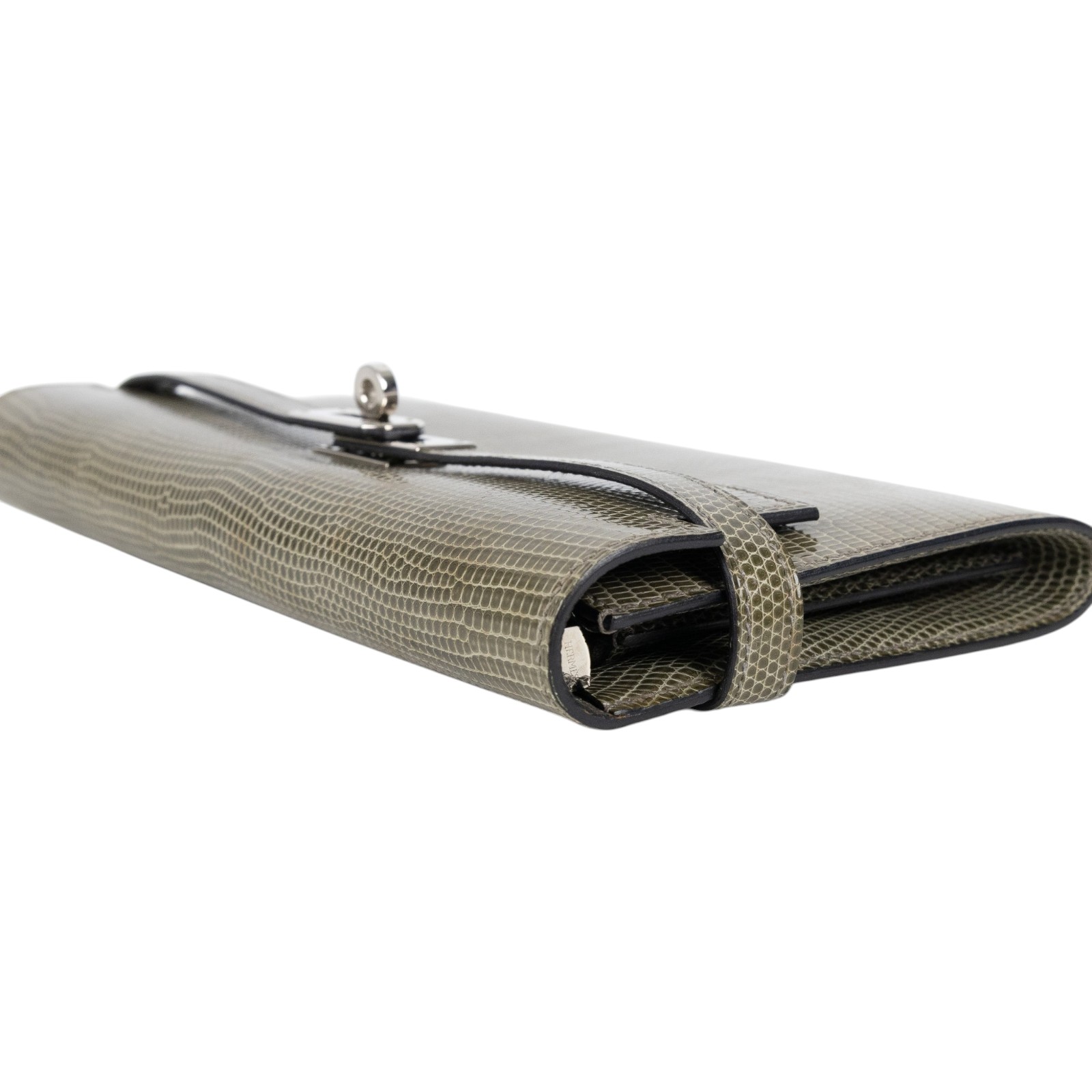 愛馬仕 Hermes Kelly 長夾 錢包 銀色五金 深灰色 H051304CK84   原廠盒子/購買證明/瀕臨絕種野生動植物國際貿易公約