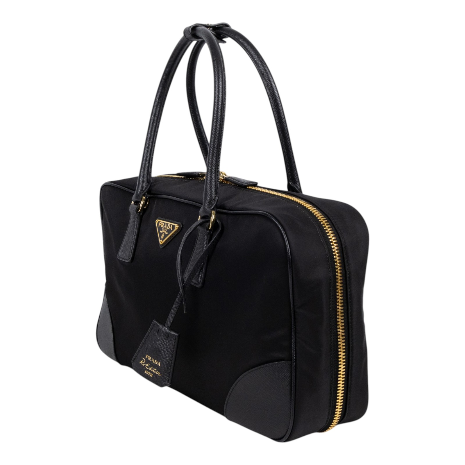 普拉達 PRADA Re-Edition 1978 保齡球包 手提包 肩背包 1BB114_R064 黑尼龍保齡球2WAY 無附屬品