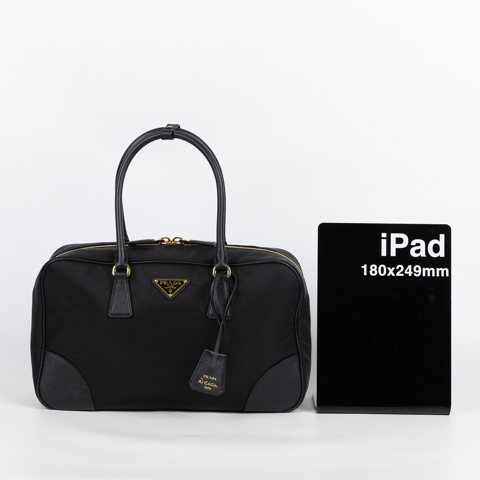 普拉達 PRADA Re-Edition 1978 保齡球包 手提包 肩背包 1BB114_R064 黑尼龍保齡球2WAY 無附屬品