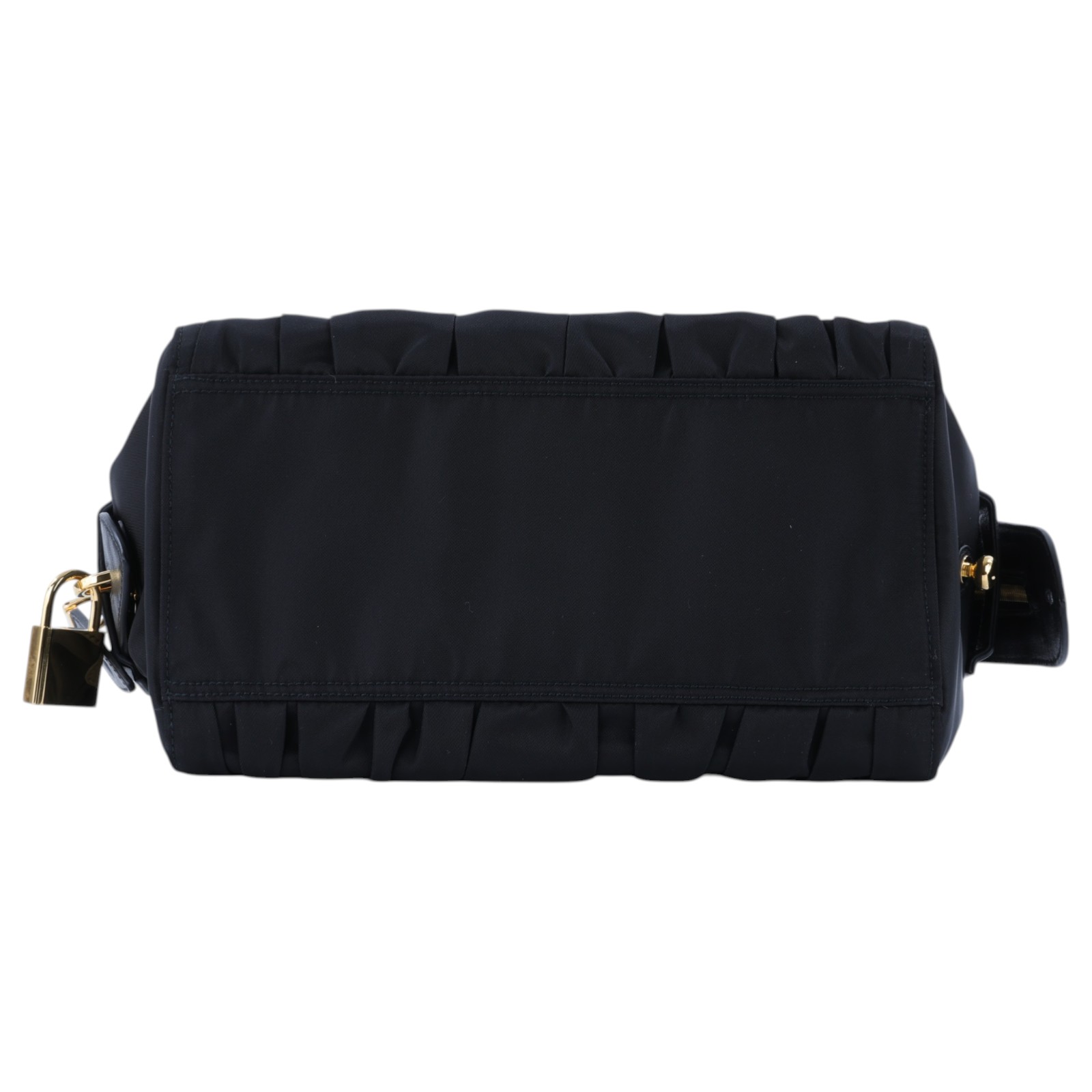 普拉達 PRADA 尼龍 手提包 1BA086_QR1 黑尼龍肩背包 保證卡