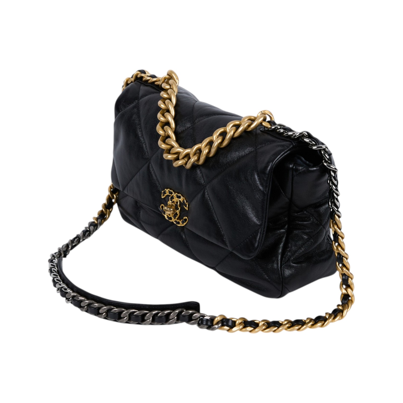 香奈兒 CHANEL 19 大型口蓋包 AS1161 B02875 30開 黑19 30CM 原廠盒子/防塵袋/購買證明/保證卡