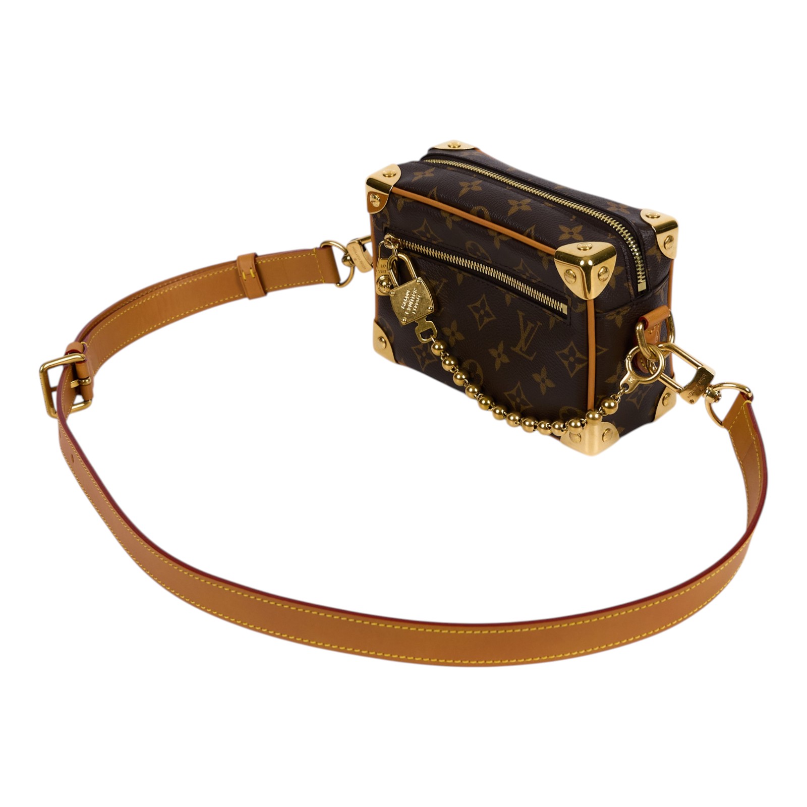 路易威登 LOUIS VUITTON Mini Soft Trunk 肩背包 斜背包 M14729 晶片款  原廠盒子/防塵袋/購買證明