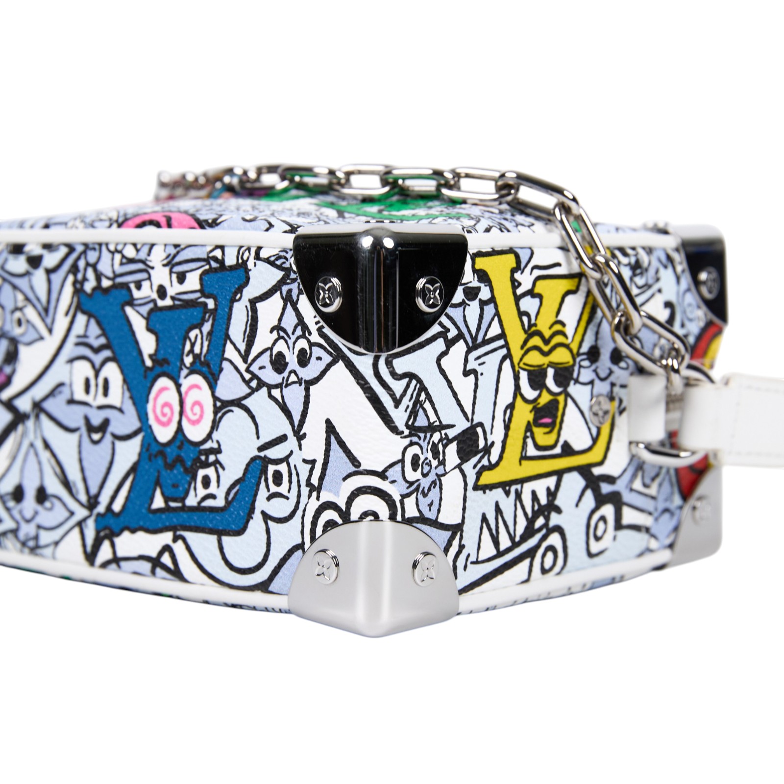 路易威登 LOUIS VUITTON Mini Soft Trunk Comics 斜背包 肩背包 M82008 晶片款  防塵袋