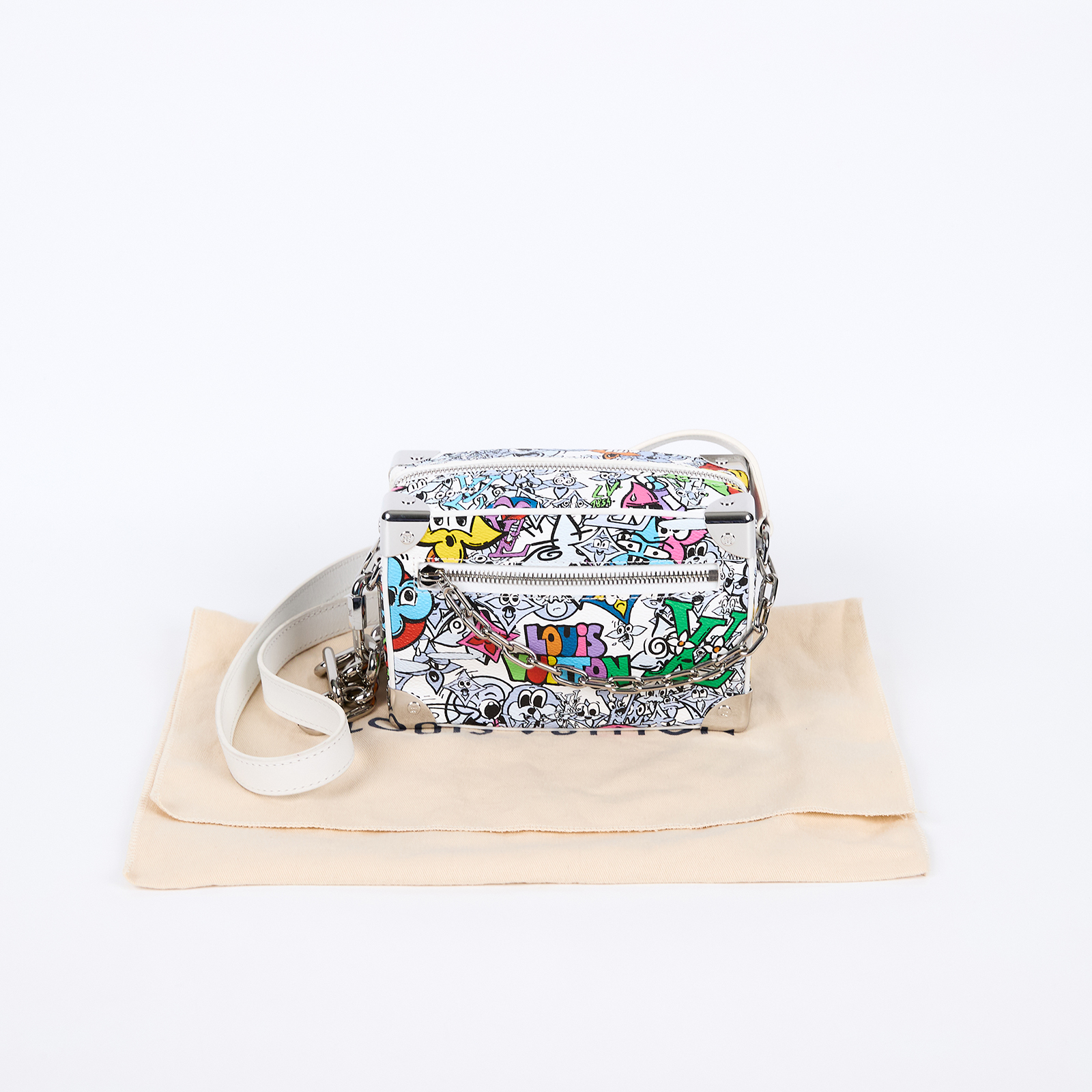 路易威登 LOUIS VUITTON Mini Soft Trunk Comics 斜背包 肩背包 M82008 晶片款  防塵袋