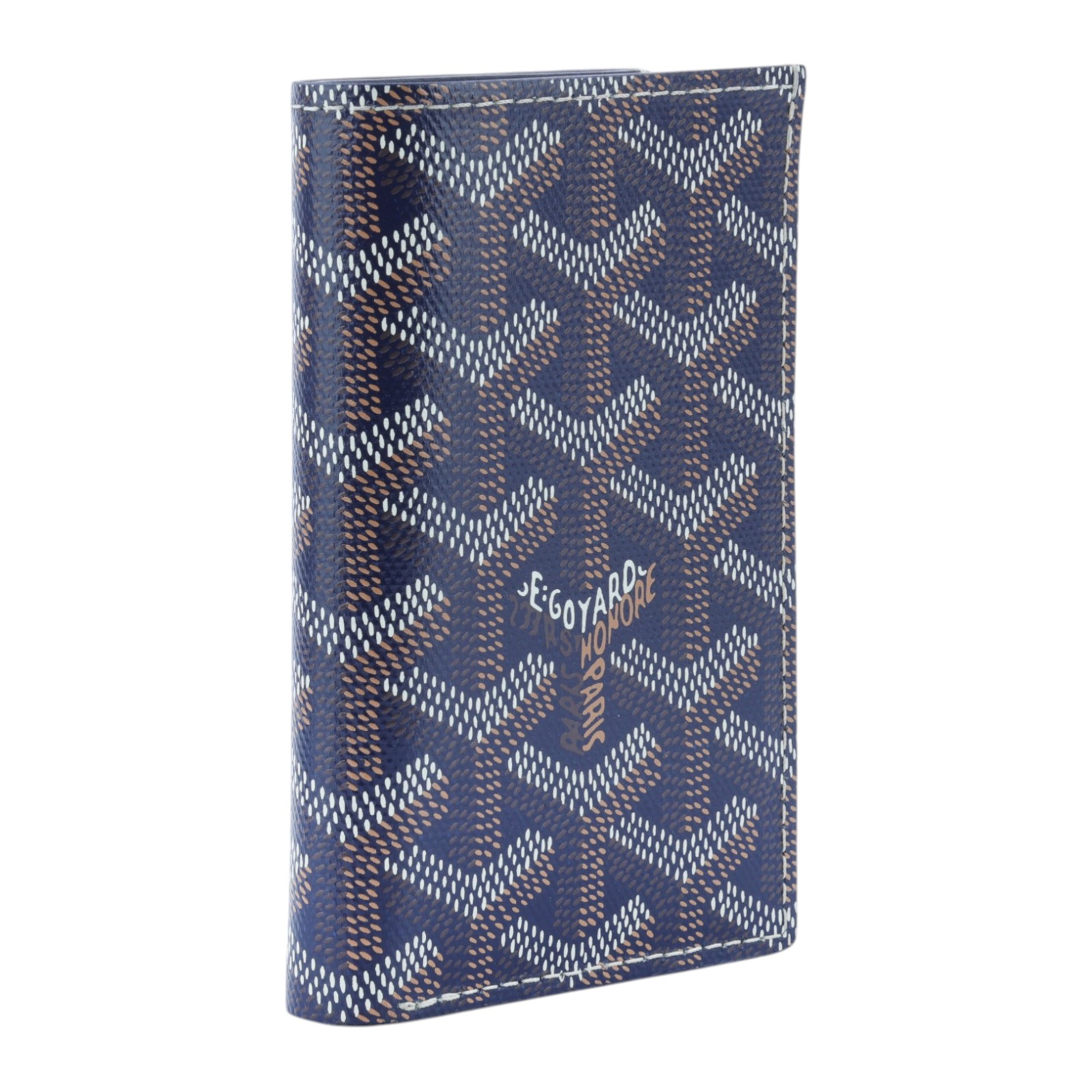 高雅德 GOYARD Saint-Pierre Card Wallet 卡夾 STPIE2PMLTY 深藍對折卡夾 原廠盒子/購買證明