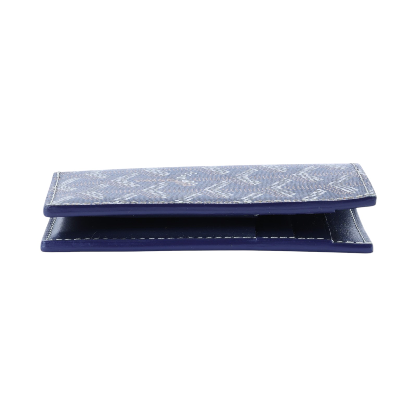 高雅德 GOYARD Saint-Pierre Card Wallet 卡夾 STPIE2PMLTY 深藍對折卡夾 原廠盒子/購買證明