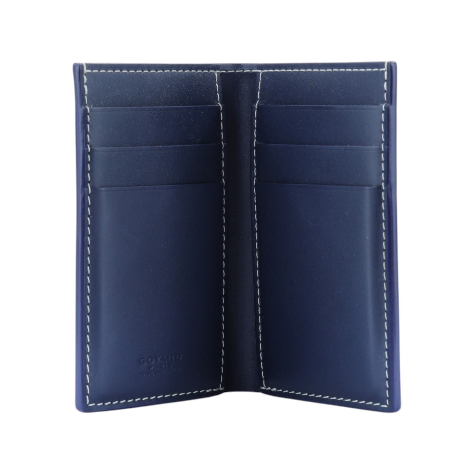 高雅德 GOYARD Saint-Pierre Card Wallet 卡夾 STPIE2PMLTY 深藍對折卡夾 原廠盒子/購買證明