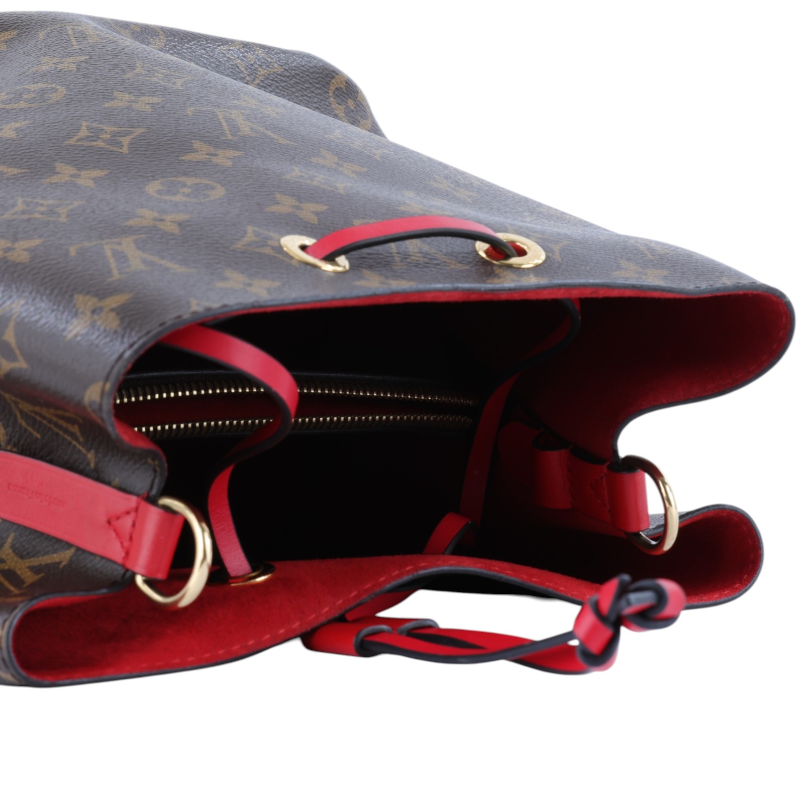 路易威登 LOUIS VUITTON NéoNoé MM 經典帆布 肩背 水桶包 紅色 M44021 原花紅NEONOE水桶包 防塵袋/背帶