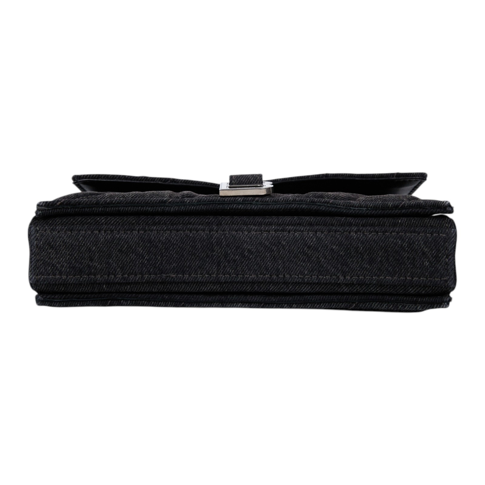 巴黎世家 BALENCIAGA Crush S 肩背包 7360162AAK1 黑牛仔CRUSH銀鍊包 無附屬品