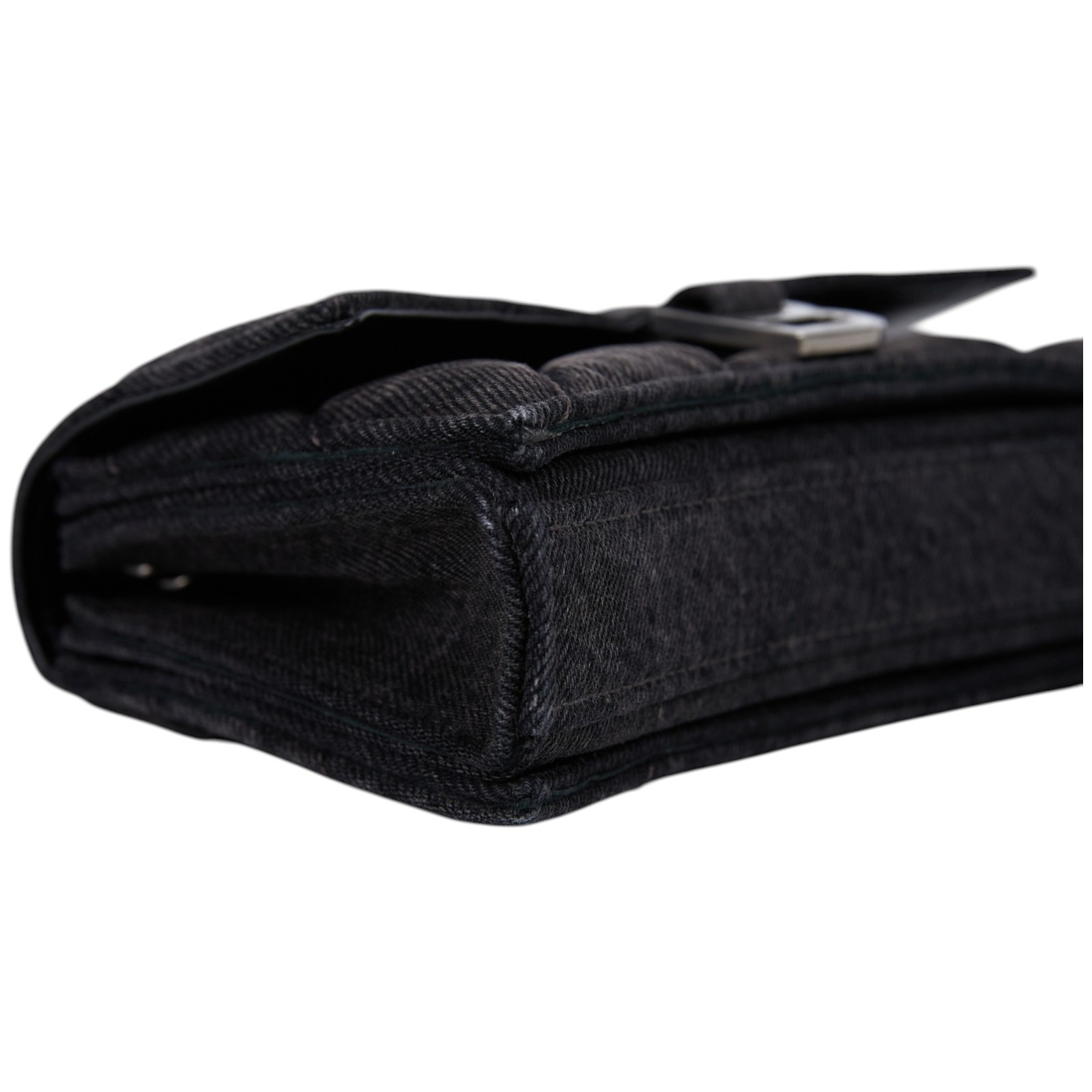 巴黎世家 BALENCIAGA Crush S 肩背包 7360162AAK1 黑牛仔CRUSH銀鍊包 無附屬品