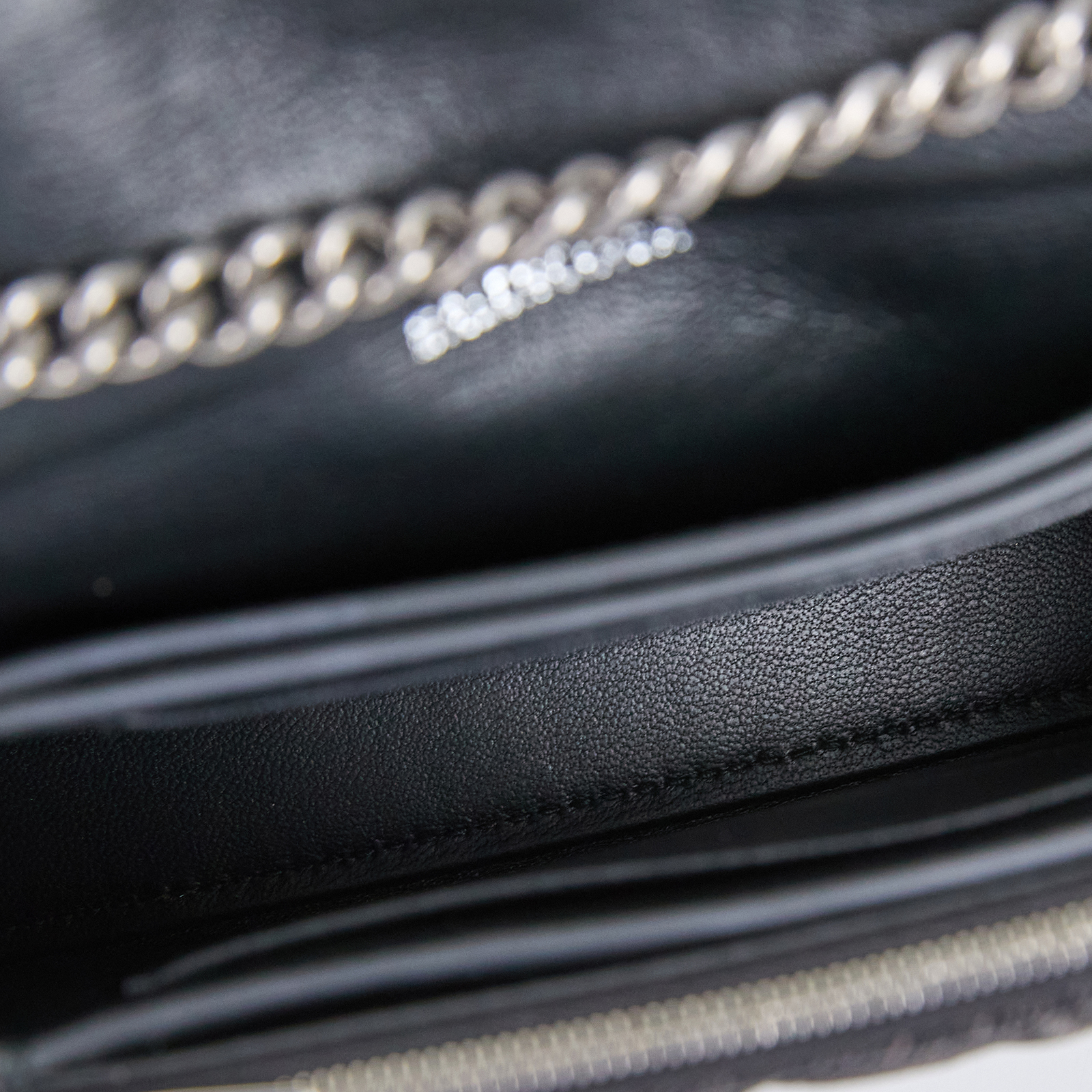 巴黎世家 BALENCIAGA Crush S 肩背包 7360162AAK1 黑牛仔CRUSH銀鍊包 無附屬品