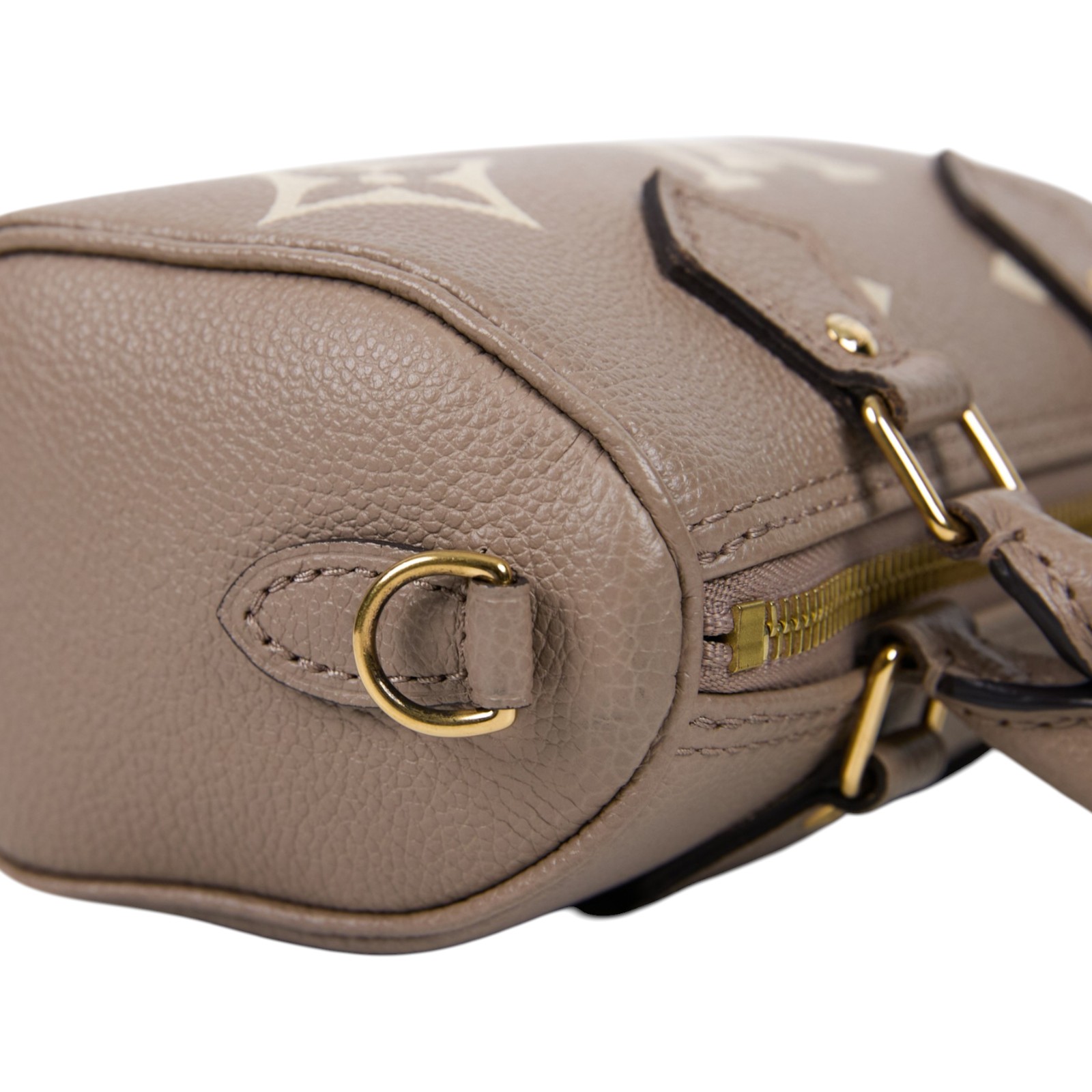 路易威登 LOUIS VUITTON Nano Speedy 手提 斜背 肩背包 灰色 奶油色 M82890 晶片款  原廠盒子/防塵袋