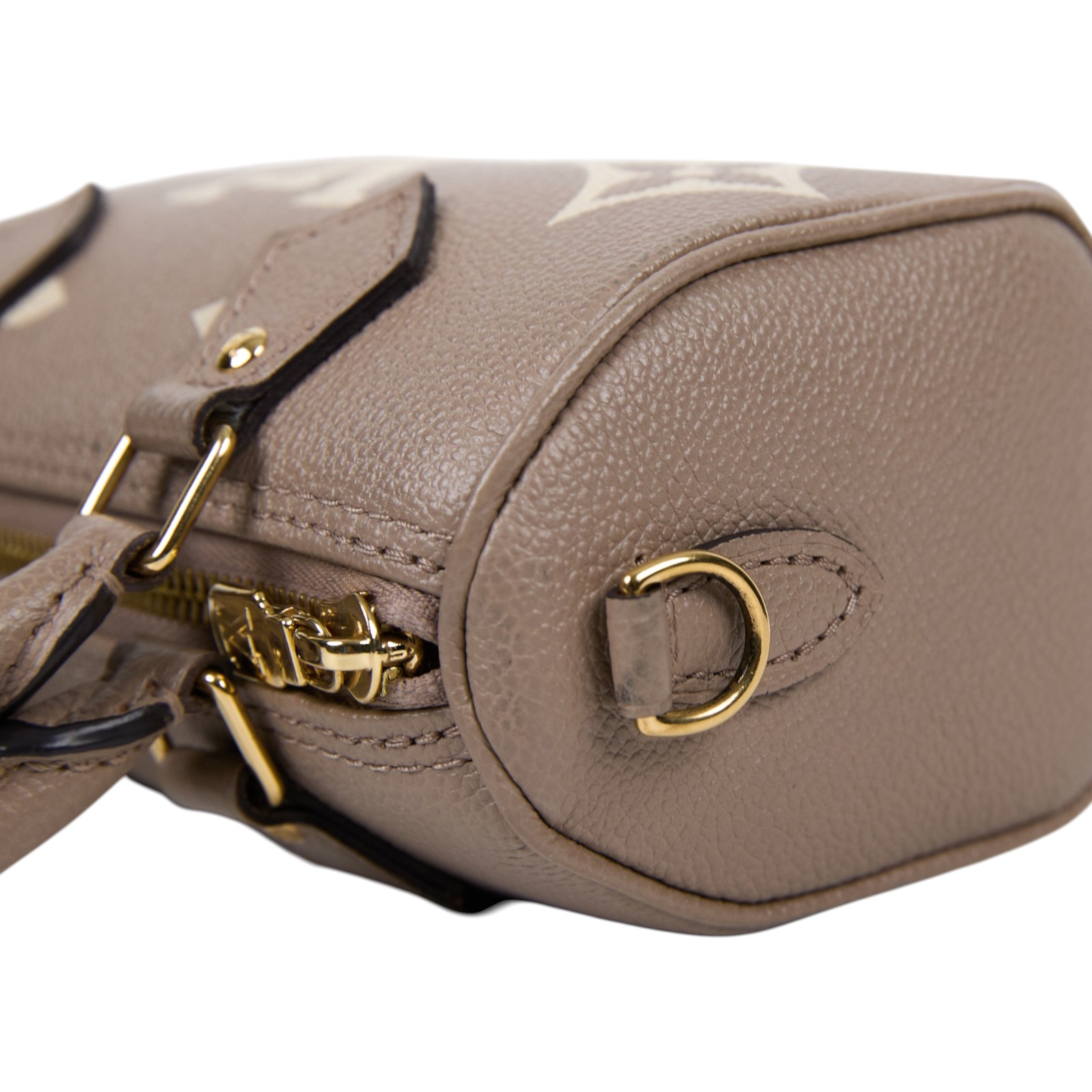 路易威登 LOUIS VUITTON Nano Speedy 手提 斜背 肩背包 灰色 奶油色 M82890 晶片款  原廠盒子/防塵袋