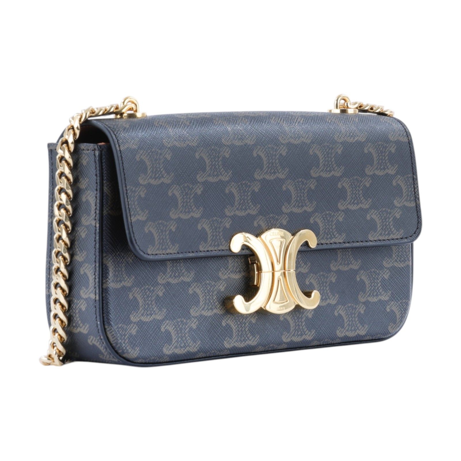 思琳 CELINE 凱旋門 TRIOMPHE Trionf 肩背包 197992DQW 棕TRIOMPHE鍊條包 防塵袋