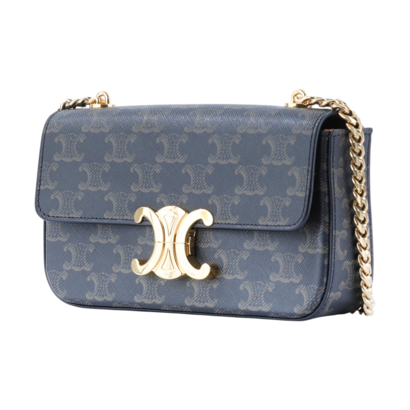 思琳 CELINE 凱旋門 TRIOMPHE Trionf 肩背包 197992DQW 棕TRIOMPHE鍊條包 防塵袋