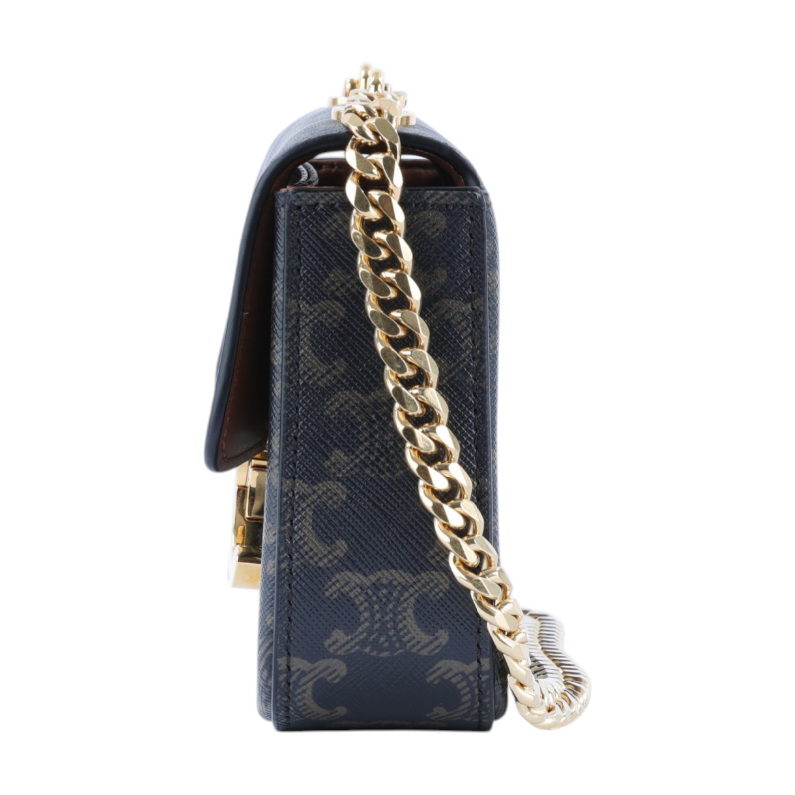 思琳 CELINE 凱旋門 TRIOMPHE Trionf 肩背包 197992DQW 棕TRIOMPHE鍊條包 防塵袋