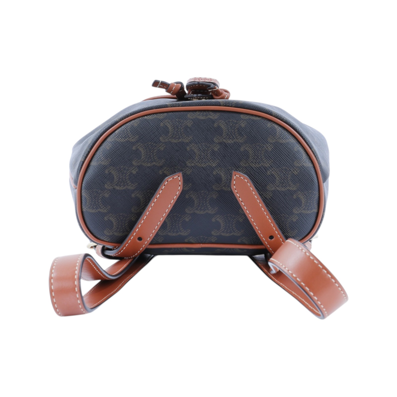 思琳 CELINE Triomphe帆布 小牛皮 迷你 Folco 後背包 197662CAS 原花TRIOMPHE FOLCO後背包 防塵袋