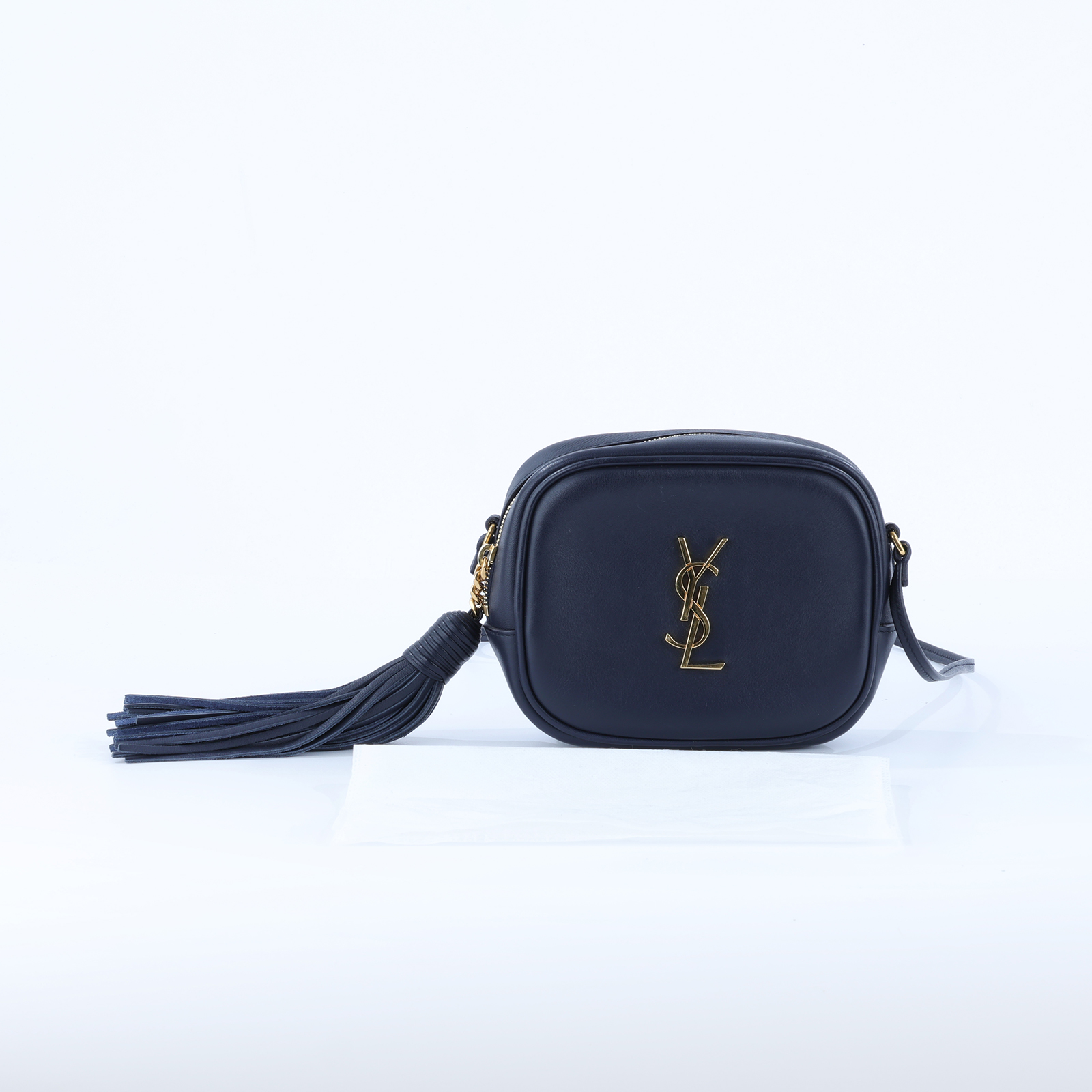 聖羅蘭 YSL SAINT LAURENT Blogger 斜挎包 425317BJ58J 黑LOU流蘇相機包 無附屬品
