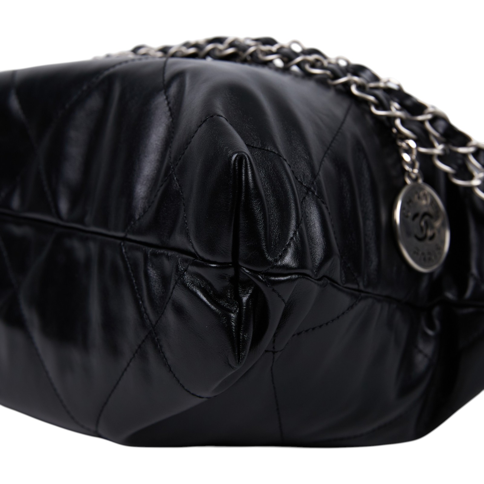 香奈兒 CHANEL 22 小型 束口包 AS3260 B08872 晶片款 黑銀22包 小號 原廠盒子/防塵袋/購買證明影本