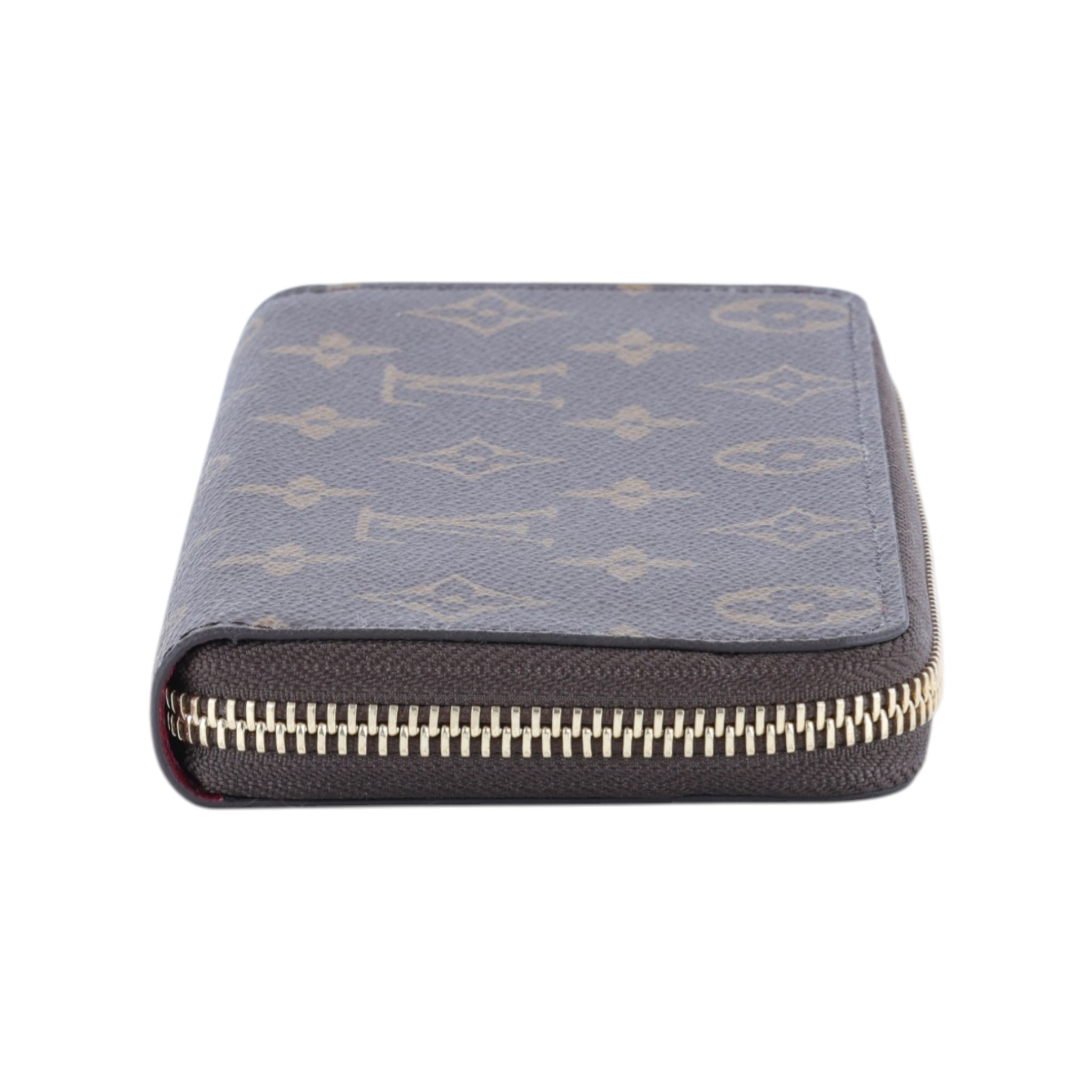 路易威登 LOUIS VUITTON Clémence 錢包 拉鍊 長夾 經典帆布 紫紅色 M60742 晶片款 原花Clémence拉鍊長夾 原廠盒子/防塵袋