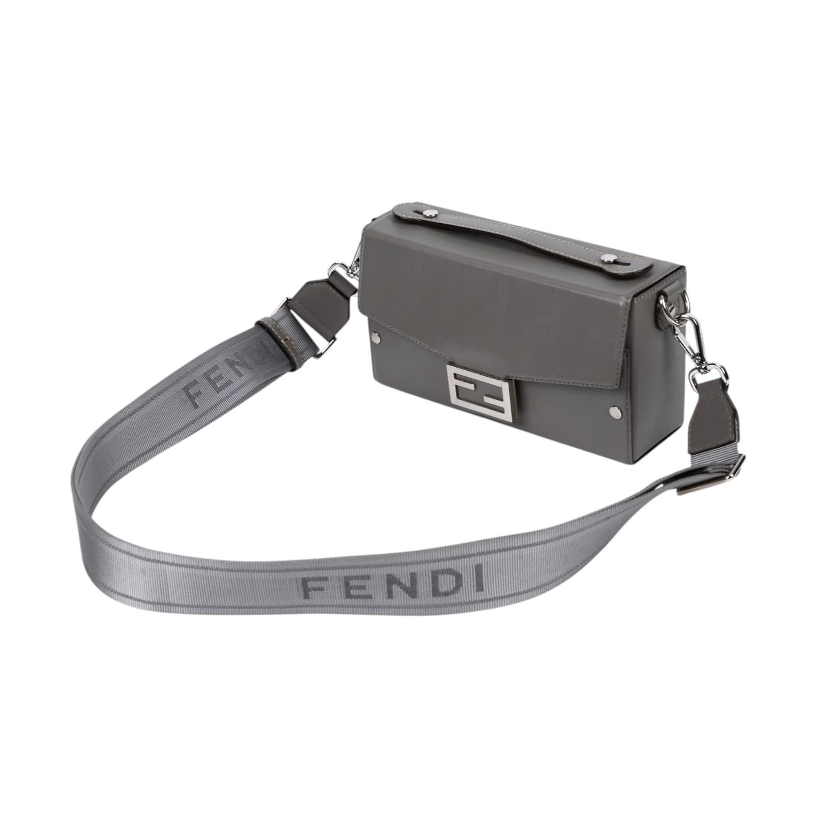 芬迪 FENDI SOFT TRUNK 手提包 肩背包 斜背包 法棍包 盒子包 7VA565AJF4  原廠盒子/防塵袋/背帶/購買證明