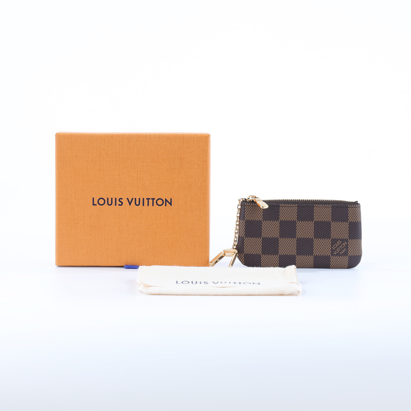 路易威登 LOUIS VUITTON 鑰匙零錢包 吊飾 棋盤格 棕色 N62658 棕棋盤鑰匙包 原廠盒子/防塵袋