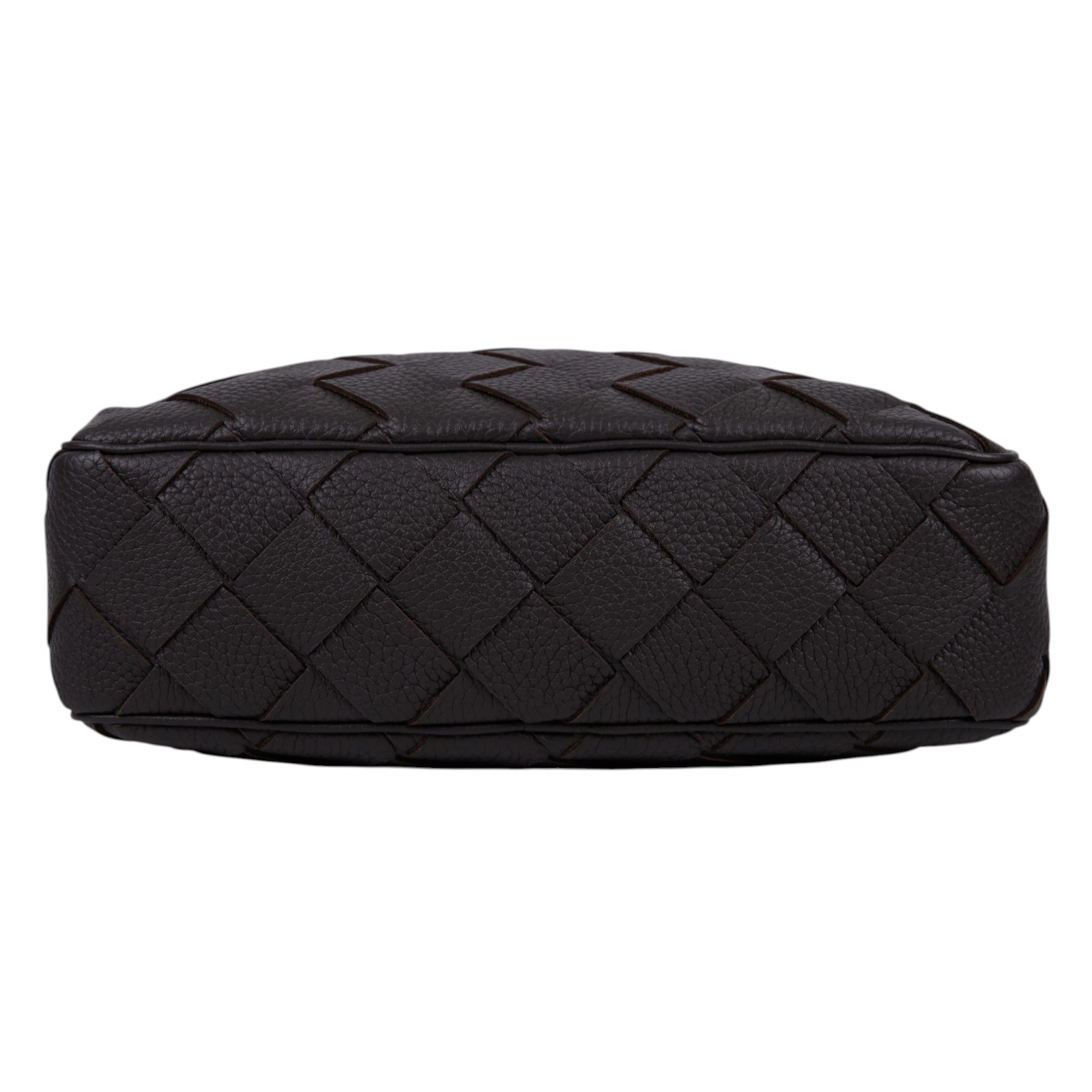 寶緹嘉 BOTTEGA VENETA Intrecciato 斜背包 755925V4G31 深咖寬編織肩背包 原廠盒子/防塵袋