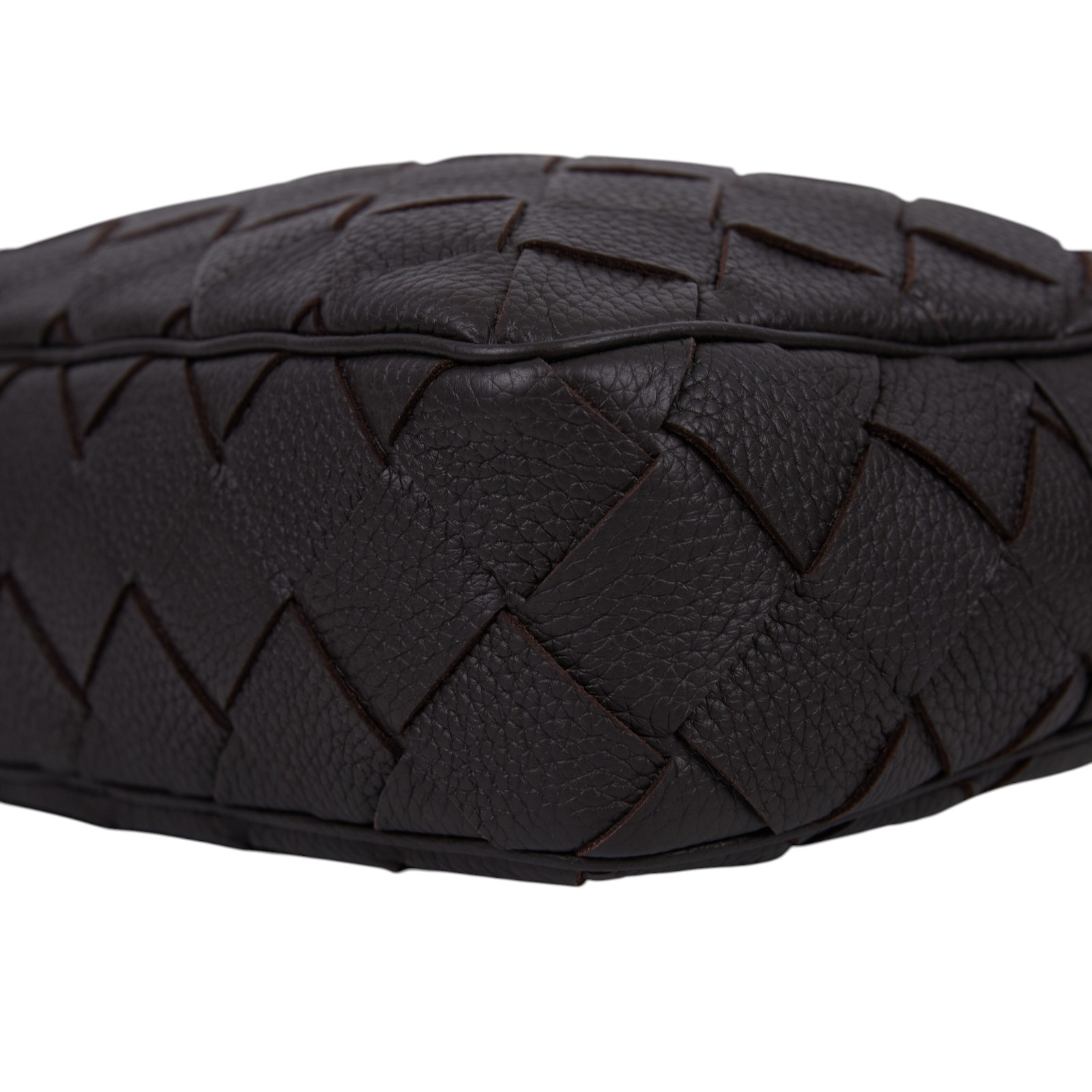 寶緹嘉 BOTTEGA VENETA Intrecciato 斜背包 755925V4G31 深咖寬編織肩背包 原廠盒子/防塵袋