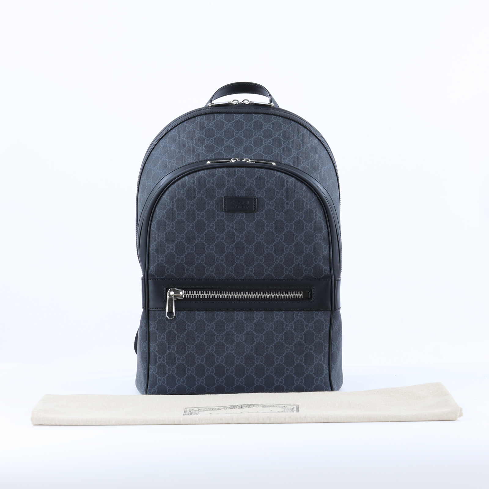 古馳 GUCCI GG Supreme 後背包 雙肩包 771158 KAAAK 黑GG後背包 防塵袋/購買證明