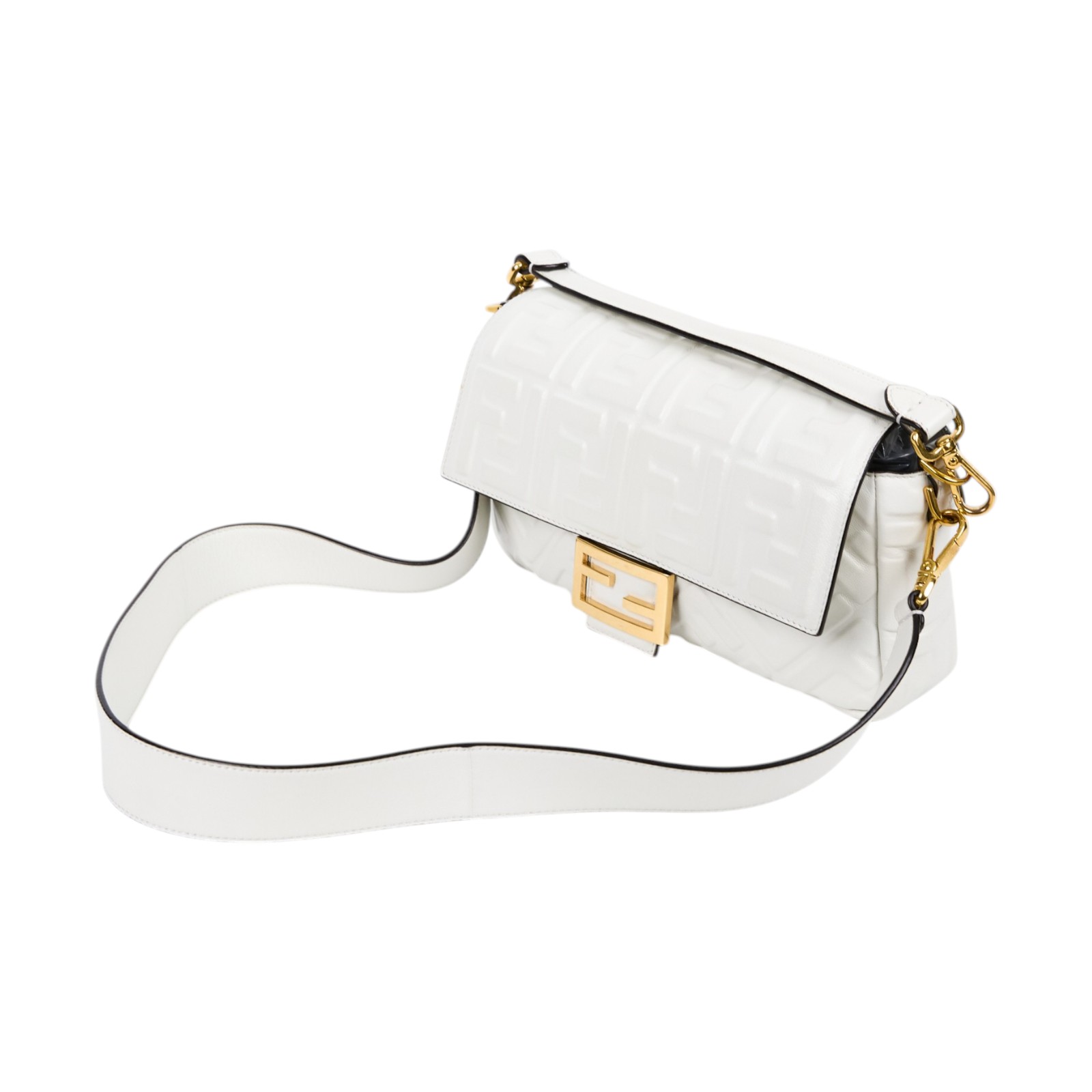 芬迪 FENDI 手提包 肩背包 法棍包 8BR600A72V 白BAGUETTE肩背包 防塵袋