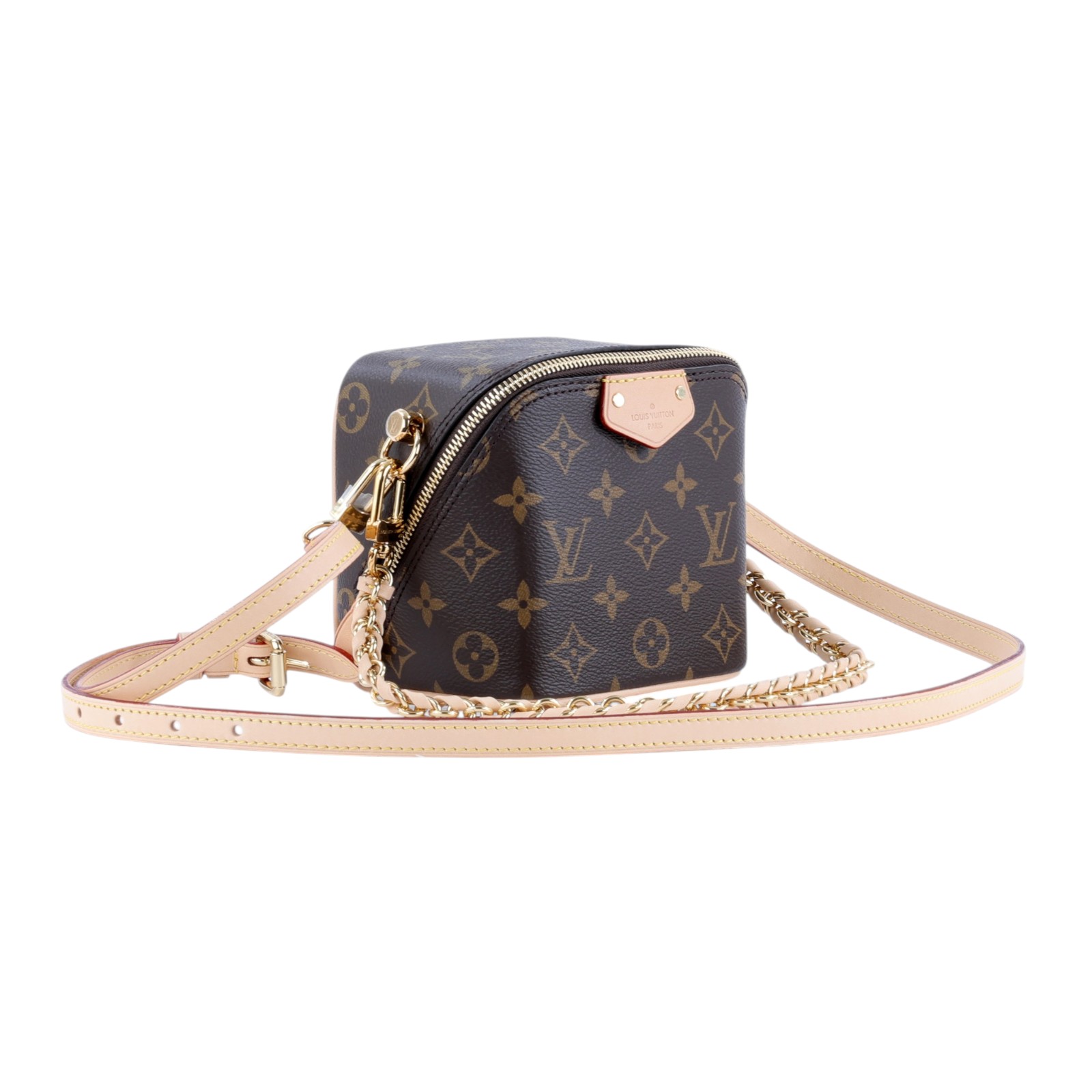 路易威登 LOUIS VUITTON Just In Case 肩背包 斜背包 M47096 晶片款 原花Just In Case 原廠盒子/鎖組
