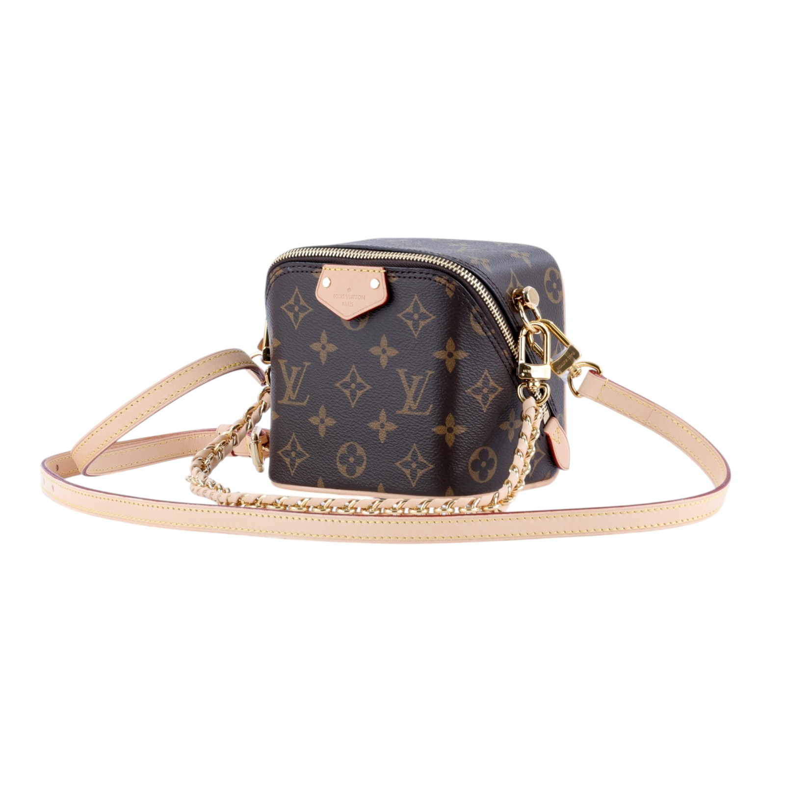 路易威登 LOUIS VUITTON Just In Case 肩背包 斜背包 M47096 晶片款 原花Just In Case 原廠盒子/鎖組