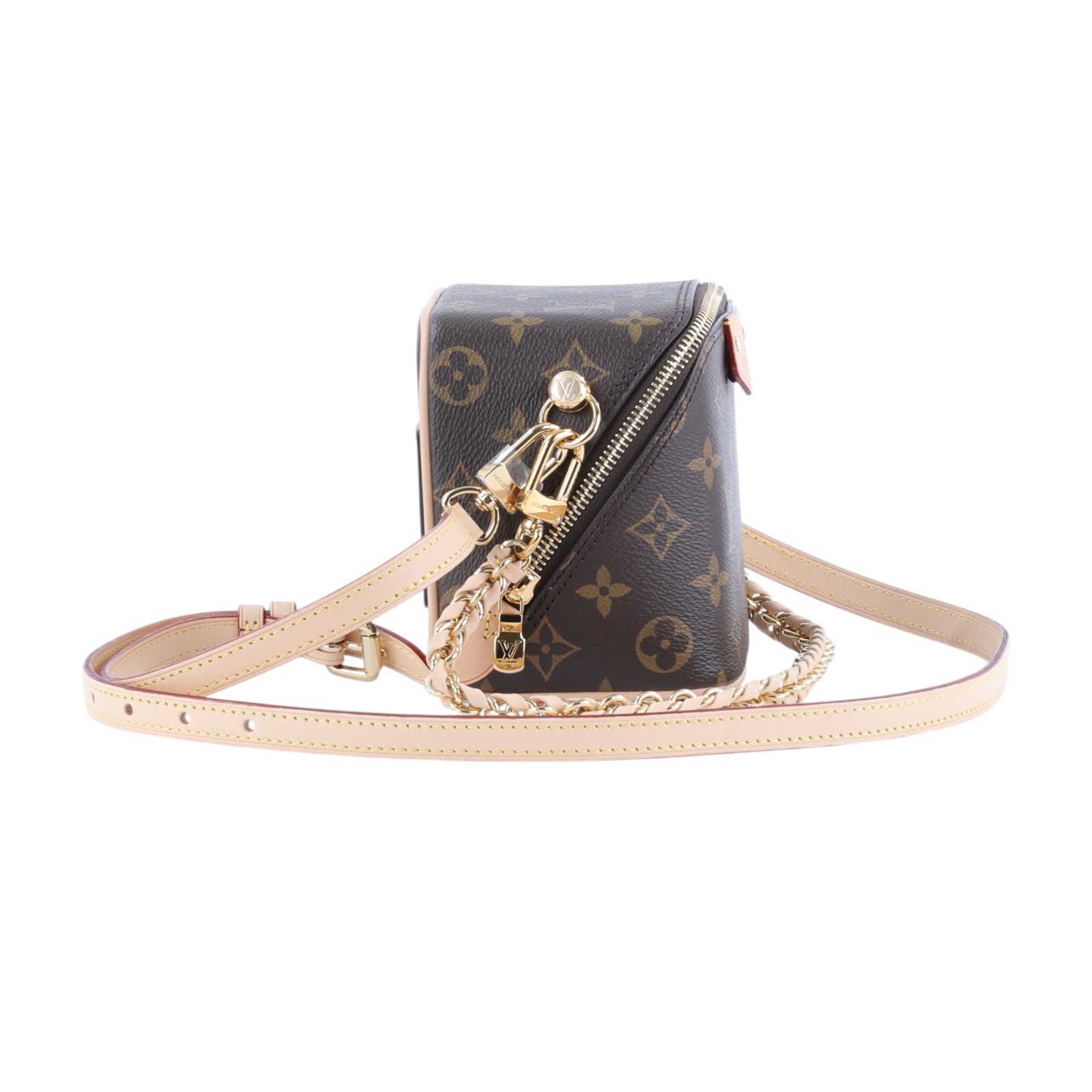路易威登 LOUIS VUITTON Just In Case 肩背包 斜背包 M47096 晶片款 原花Just In Case 原廠盒子/鎖組