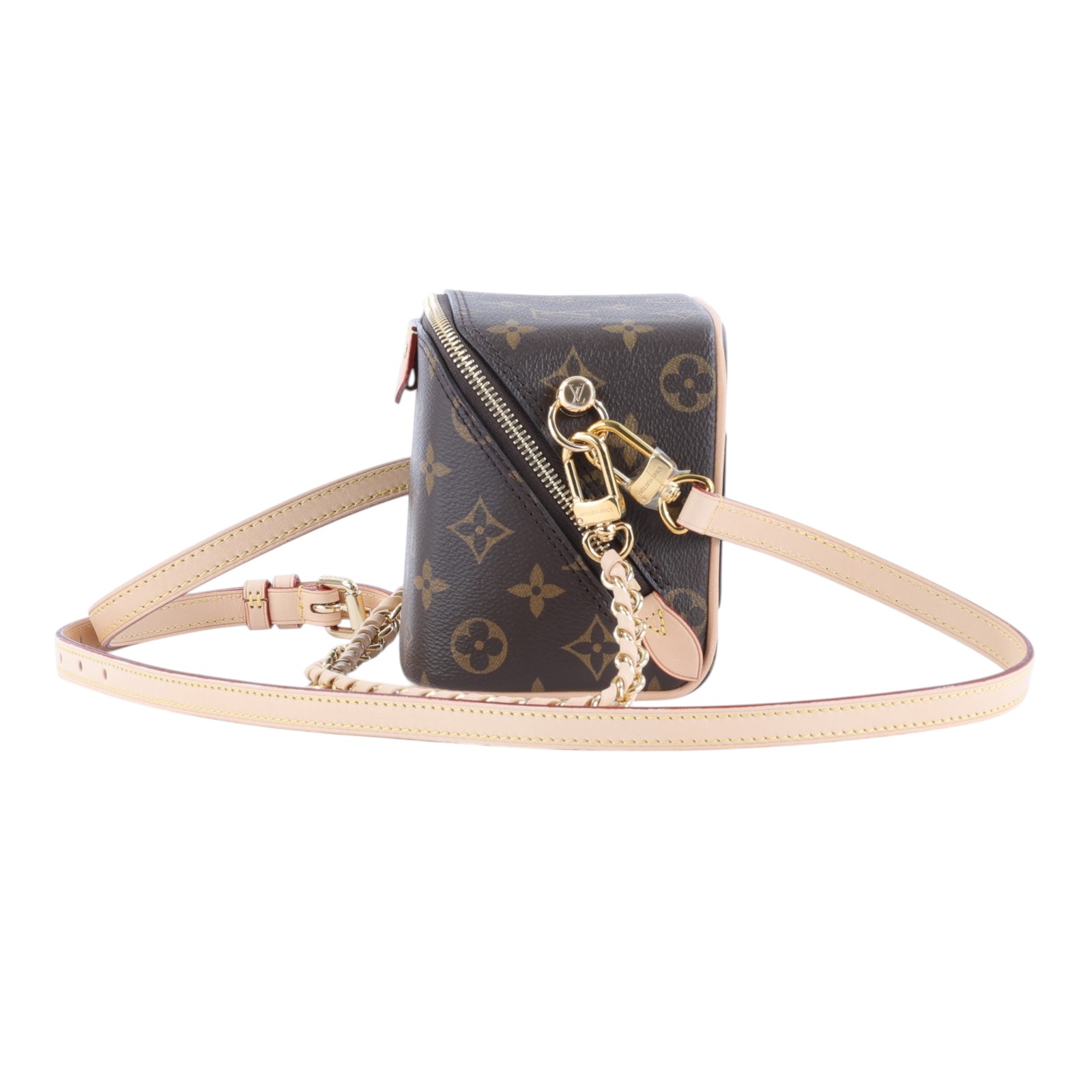 路易威登 LOUIS VUITTON Just In Case 肩背包 斜背包 M47096 晶片款 原花Just In Case 原廠盒子/鎖組