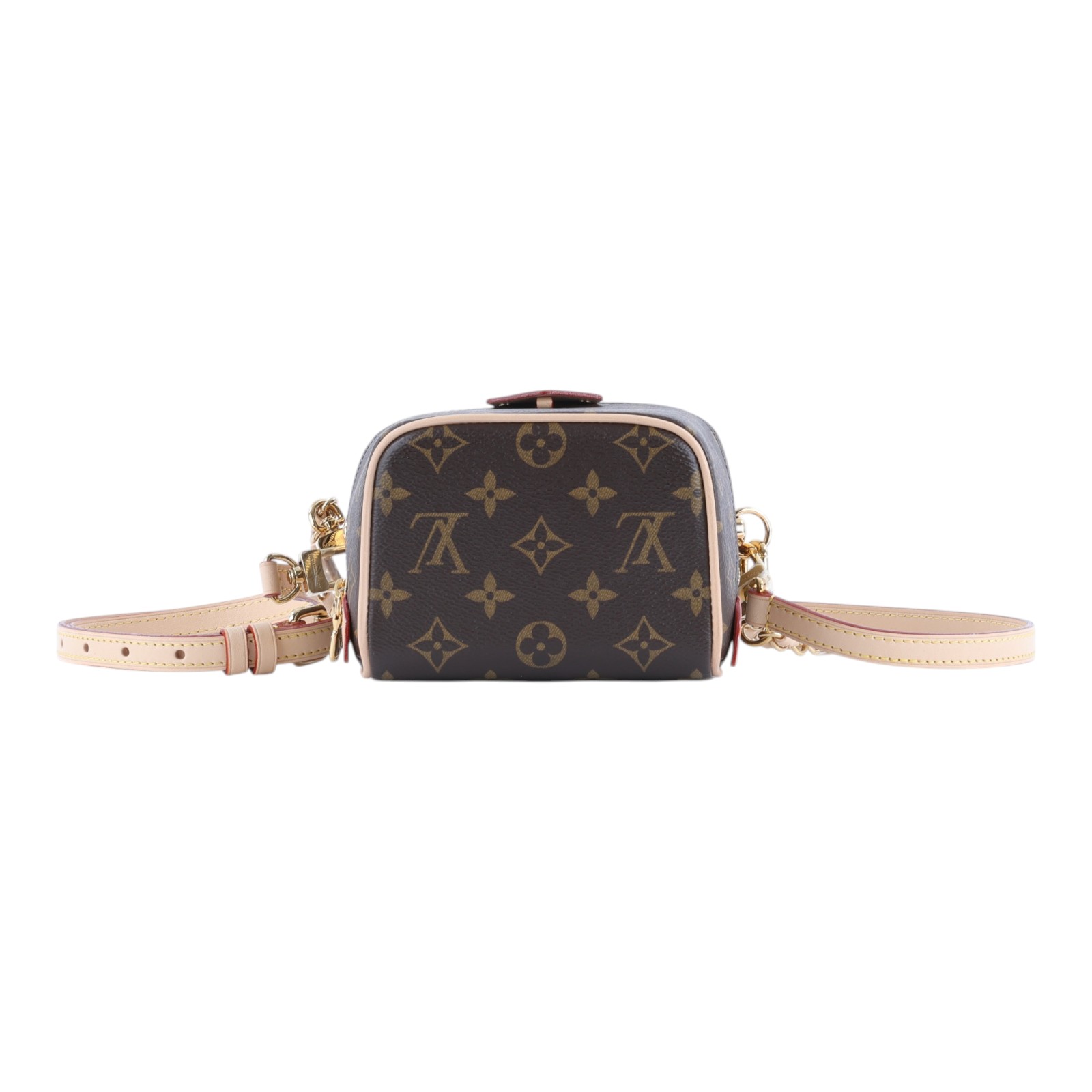 路易威登 LOUIS VUITTON Just In Case 肩背包 斜背包 M47096 晶片款 原花Just In Case 原廠盒子/鎖組