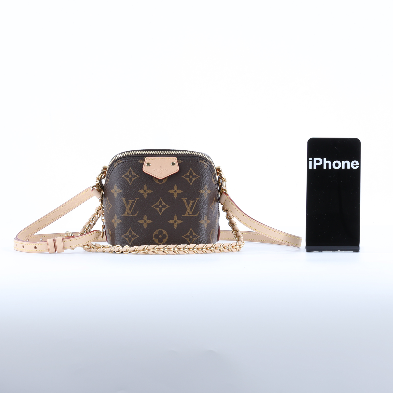 路易威登 LOUIS VUITTON Just In Case 肩背包 斜背包 M47096 晶片款 原花Just In Case 原廠盒子/鎖組