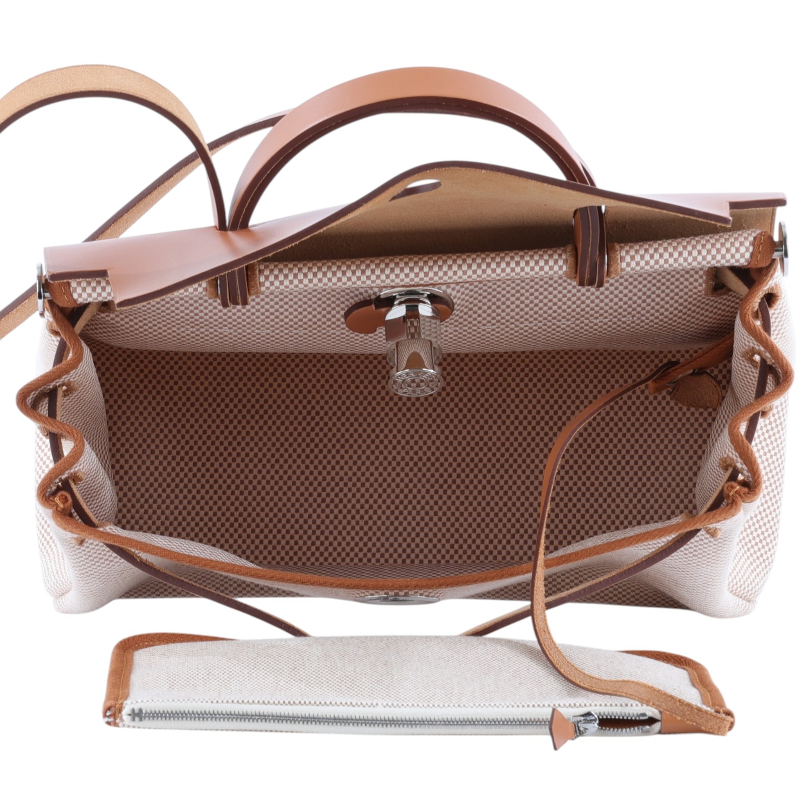 愛馬仕 Hermes Herbag Zip 31 金色五金 Gold Ecru Beige Naturel H079092CCAK /DTS006AU  防塵袋/鎖組/購買證明