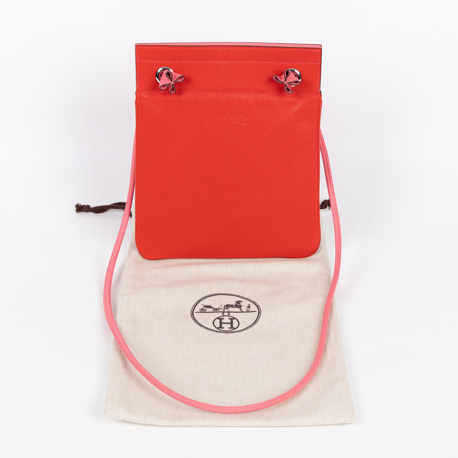 愛馬仕 Hermes Aline Mini 扁包 心紅色 H076236CKS3 YAM010YH Y刻紅ALINE 防塵袋