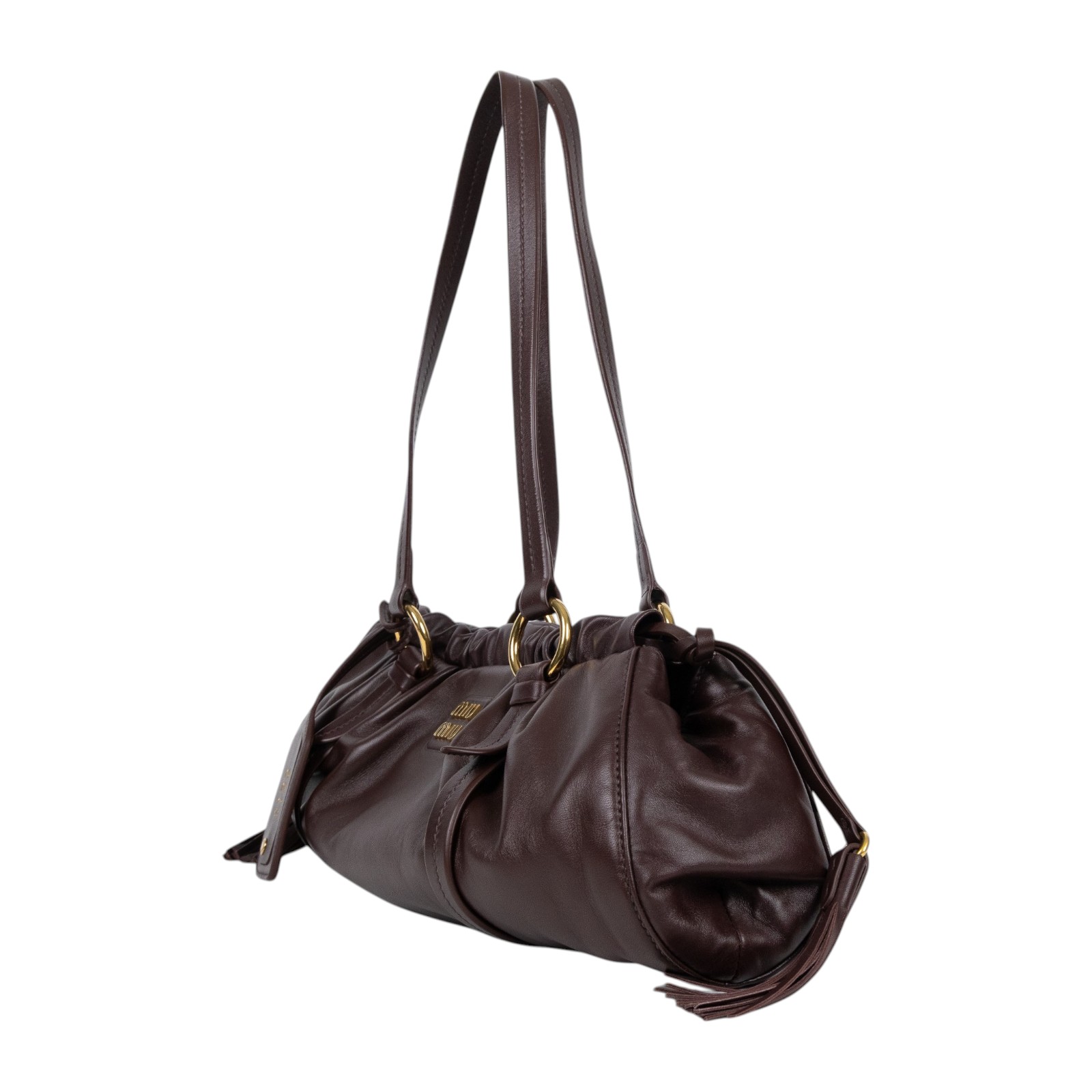 繆繆 MIU MIU Joie 肩背包 5BG289_2CSW 紅棕JOIE NAPPA肩背包 防塵袋