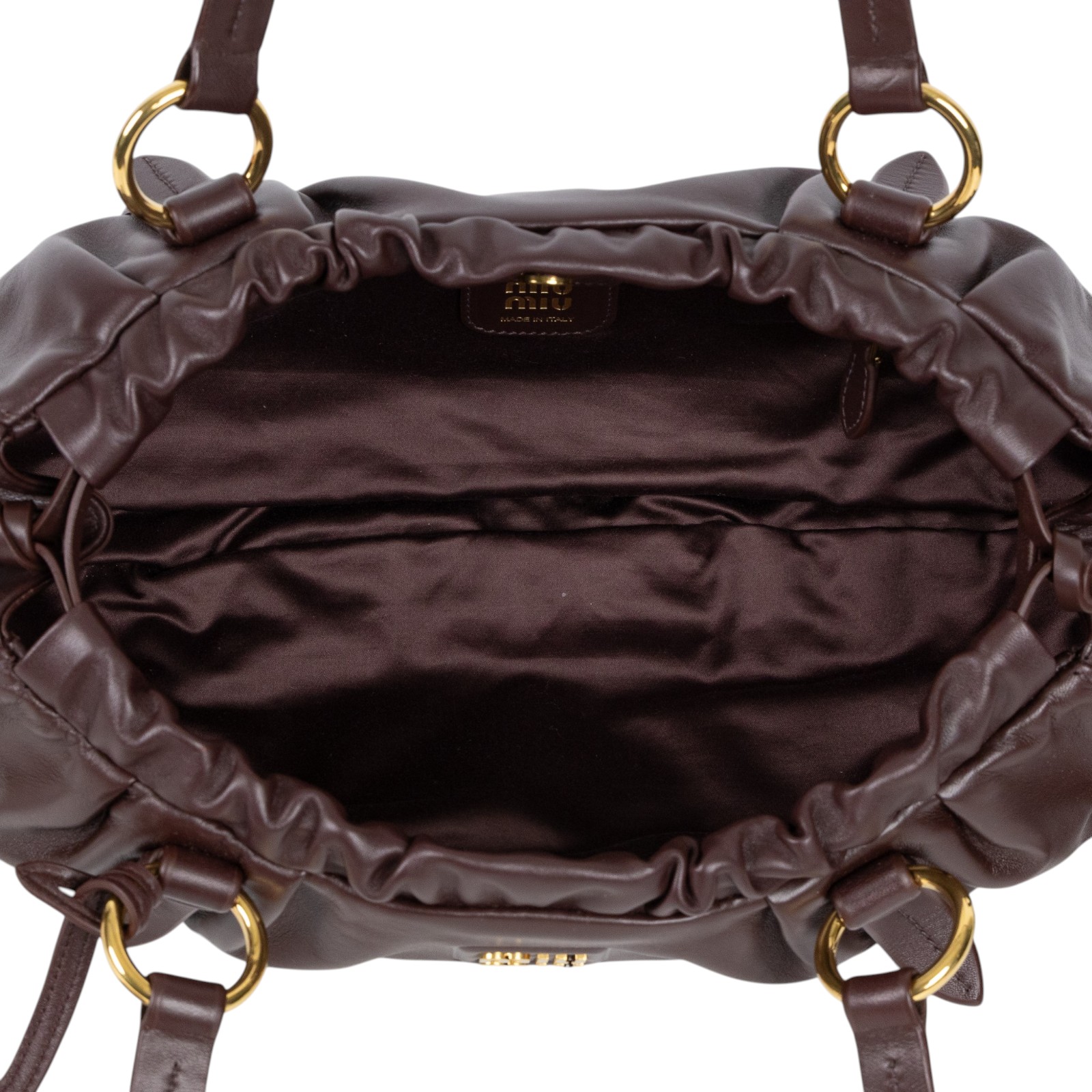 繆繆 MIU MIU Joie 肩背包 5BG289_2CSW 紅棕JOIE NAPPA肩背包 防塵袋